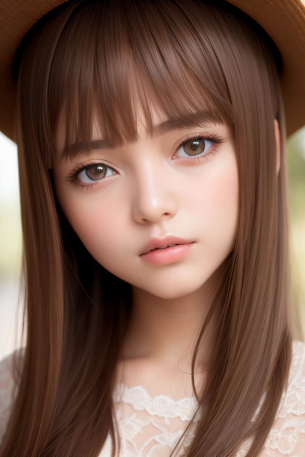 best quality, masterpiece, (realistic:1.2), 1 girl, brown hair, brown eyes,Front, detailed face, beautiful eyes