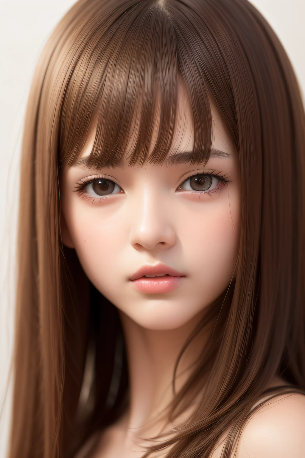 best quality, masterpiece,  (realistic:1.2), 1 girl, brown hair, brown eyes,Front, detailed face, beautiful eyes
