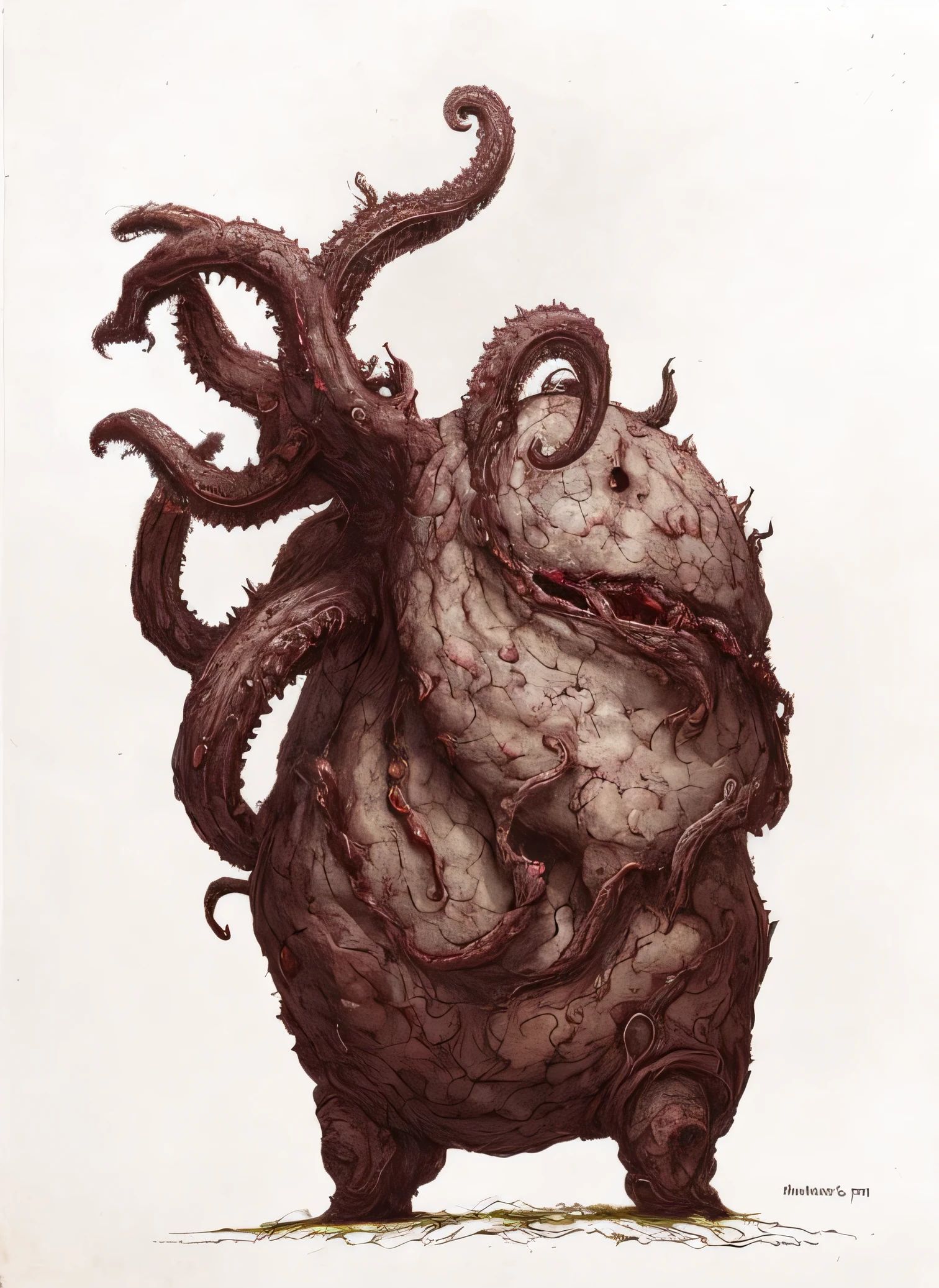 The monster's body is all blood red,Very heavy blood red,Surging blood-red monsters,Dark red monster,Blood red close-up,blood-red,Chaos monster close-up, Swirling crimson,Entwined crimson monster,Terrifying monsters,Products for the elderly, Azathoth, ominous creature hiding detailed, Covered with tentacles, draped with horrors and spines, lovecraftian creature, cosmic horror concept art, yog - sothoth! ben lo, Hastur, Elongated tentacles, eldritch abomination