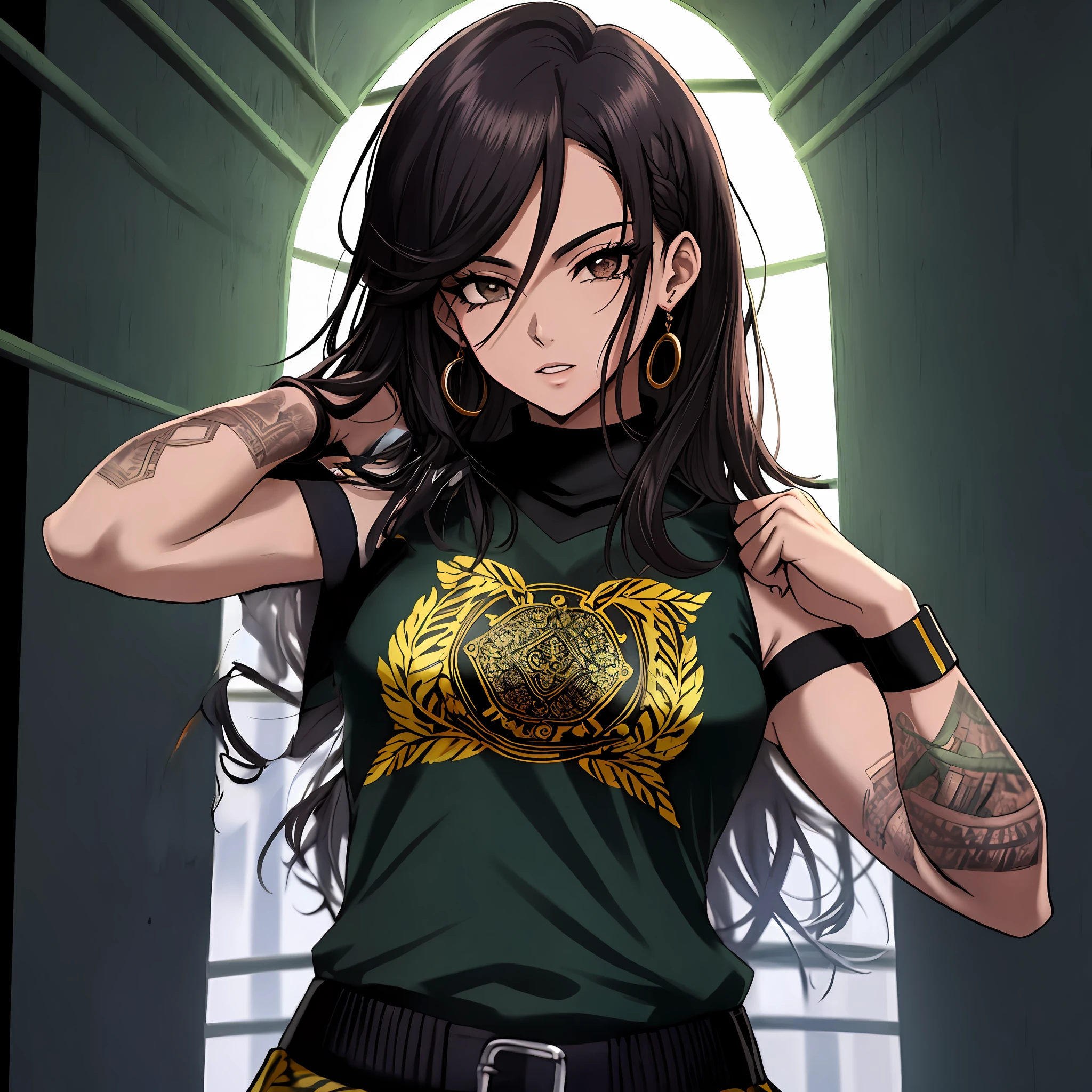 desenhar cabelo da personagem, preto