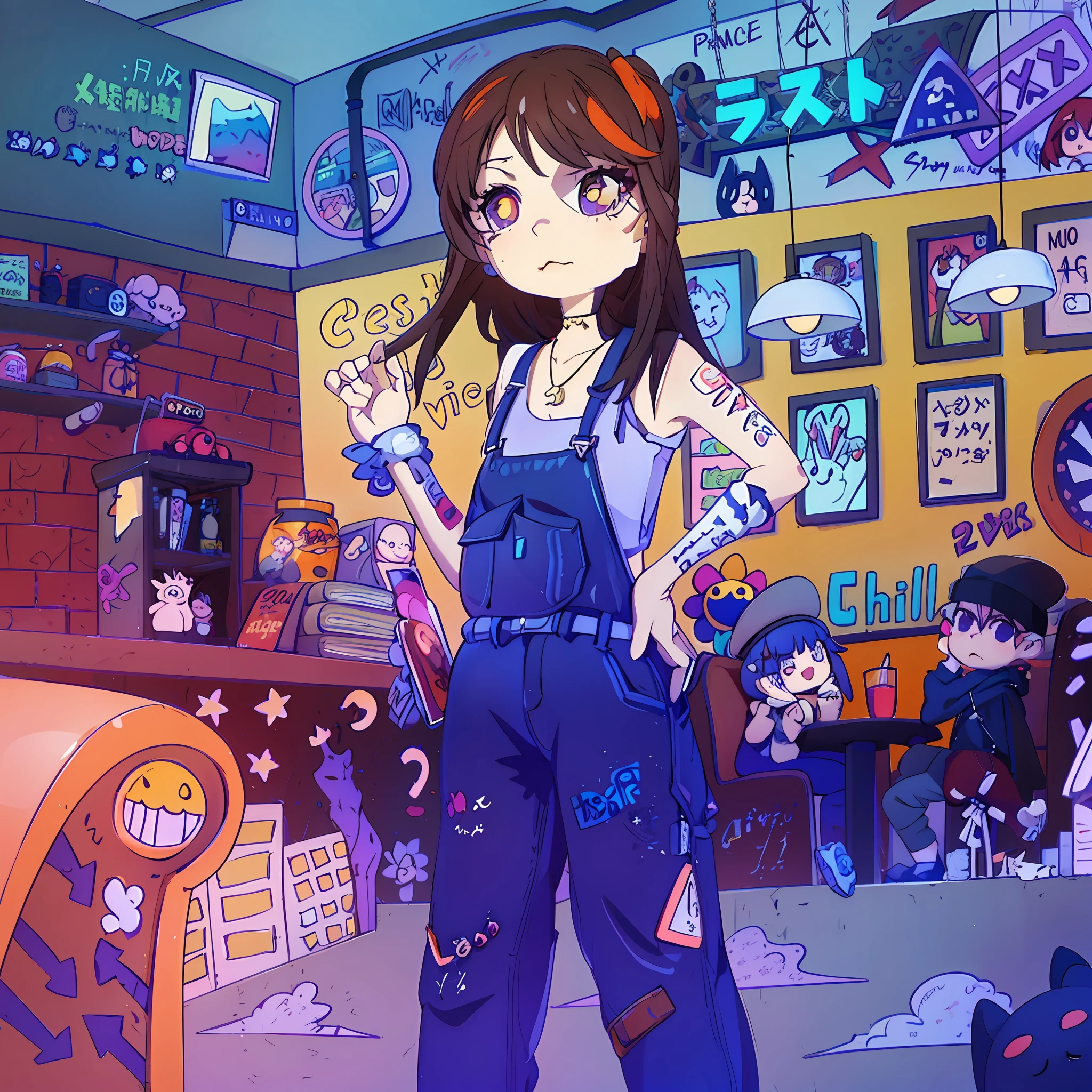 There is a standing in the store, so cute, super cute and friendly, black pink Josie, けもの, E-girl, kawaii shirt and jeans, electronic girl, Ruan cute vtuber, Snapchat photos, cute girl, black pink Rosanna Park, Ultra HD, 8k, Best Light, Model Making Material, PCV Material, Resin, POP MART_style_design, 6 years oldl, 🤬 🤮 💕 🎀 🤮r cute