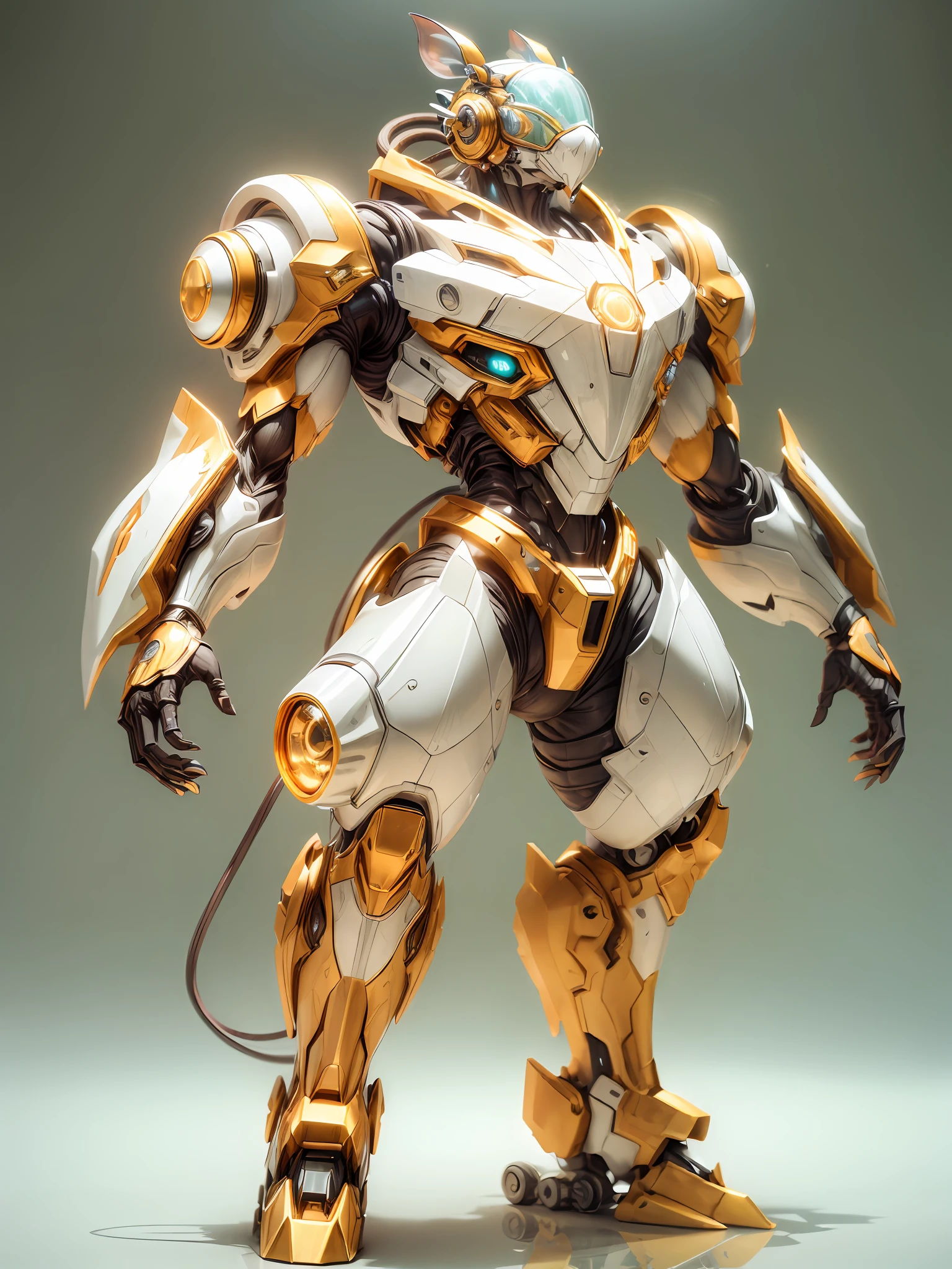 (anthropomorphism:1.5),(Full Body Shot), 1 Colored Transparent rat mecha(Mechanical style Colored Transparent rat head, Exquisite Helmet:1.2, glowing goggles:1.2, muscular limbs, muscular body), Standing on two legs, nobody,Colored Transparent plastic, Cyberpunk, Dreamy Glow,clean,white background, ( Global illumination, raytracing, HDR, unreal render,reasonable design, high detailed, masterpiece, best quality, UHD, Cinematic Lighting)