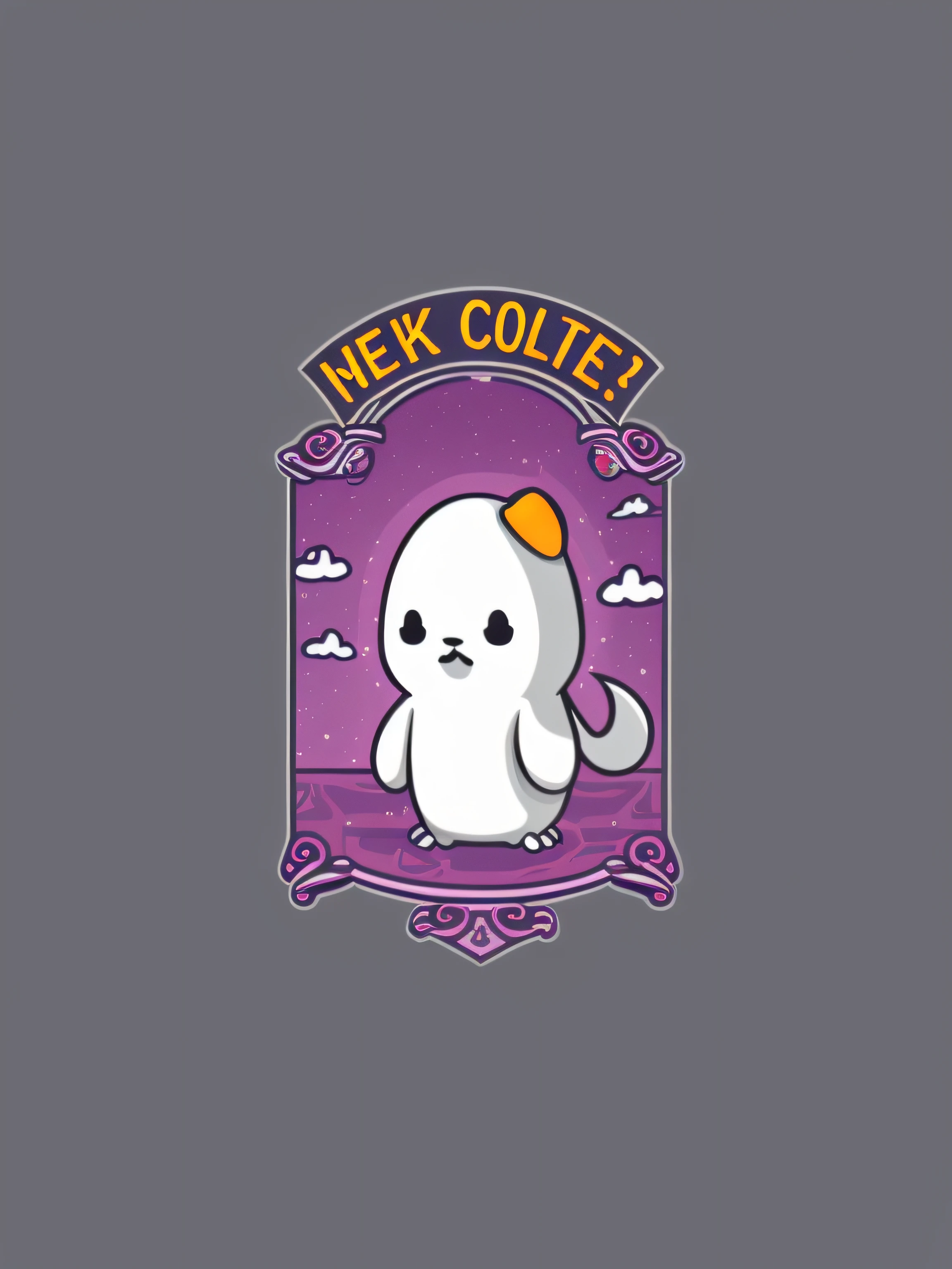 A detailed illustration cute ghost, japanese vintage art, magic, t-shirt design, White color, t-shirt design, pastel tetradic colors, 3D vector art, cute and quirky, fantasy art, Adobe Illustrator, hand-drawn, digital painting, low-poly, soft lighting, retro aesthetic, focused on the object, 4K resolution, photorealistic rendering, using Cinema 4D, isometric style