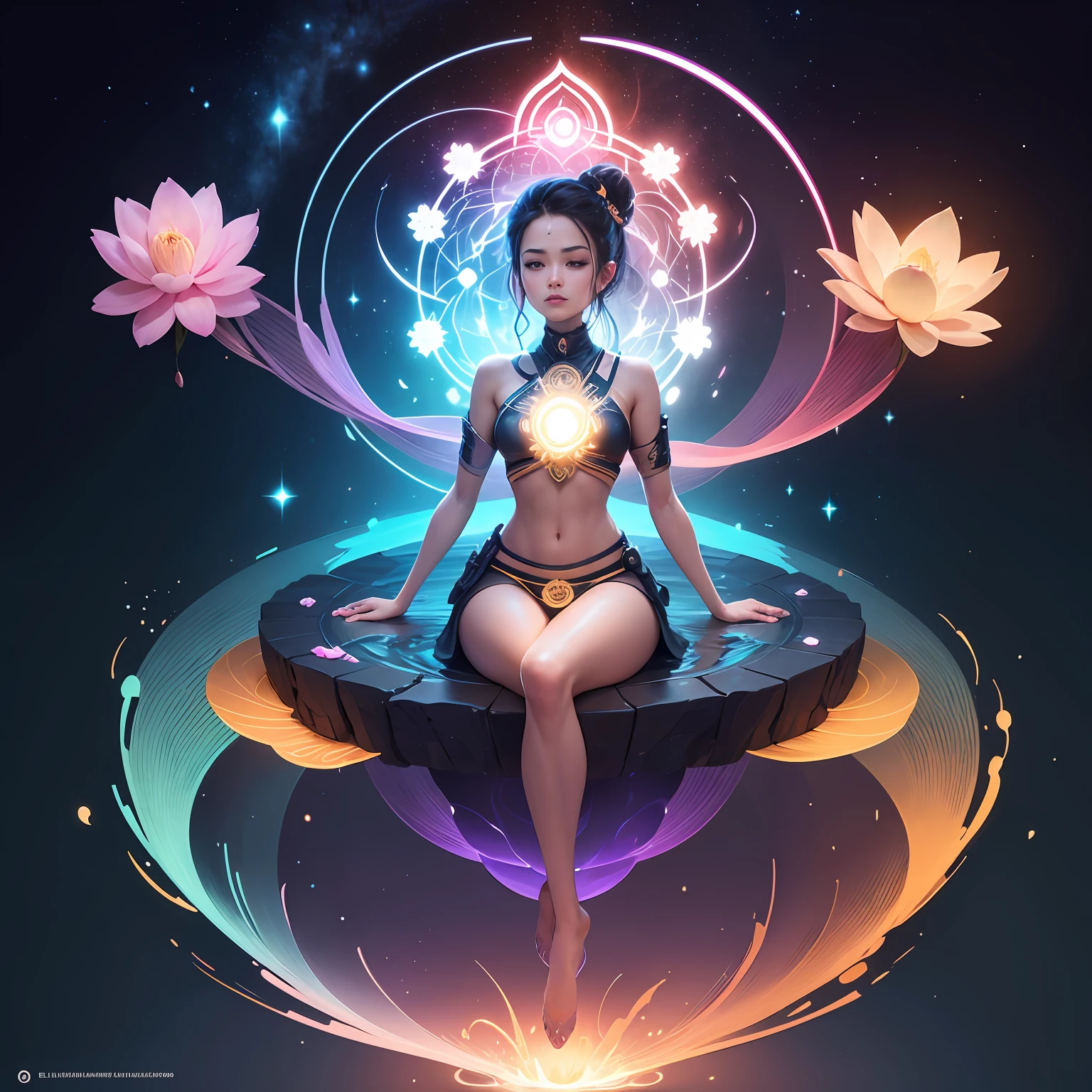 Symbols: Include symbols related to the Law of Attraction, like a magnet or a breaker-head coming together, symbolizing the manifestation of dreams and the alignment of energies. Petals of flowers or stars can also be incorporated to represent expansion and growth.
Elementos Visuais: Include images related to the journey of self-development and manifestation, Like a winding path leading to a bright horizon or a person meditating in a lotus position. These elements can represent the personal journey and connection to the universe.
Aesthetic Coherence: Maintain a cohesive aesthetic with other graphic elements used in the channel, como logotipo, video thumbnails and other visual elements. This will create a consistent and recognizable visual identity Re