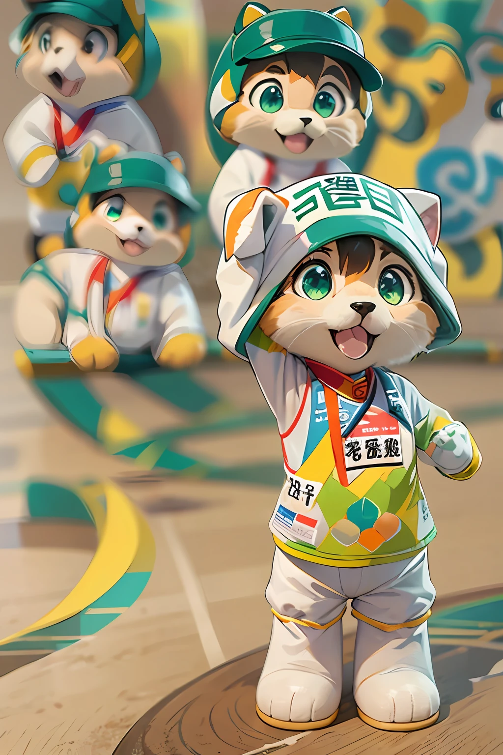(Chengdu Universiade:1.3)，Cute little animal figure cheering