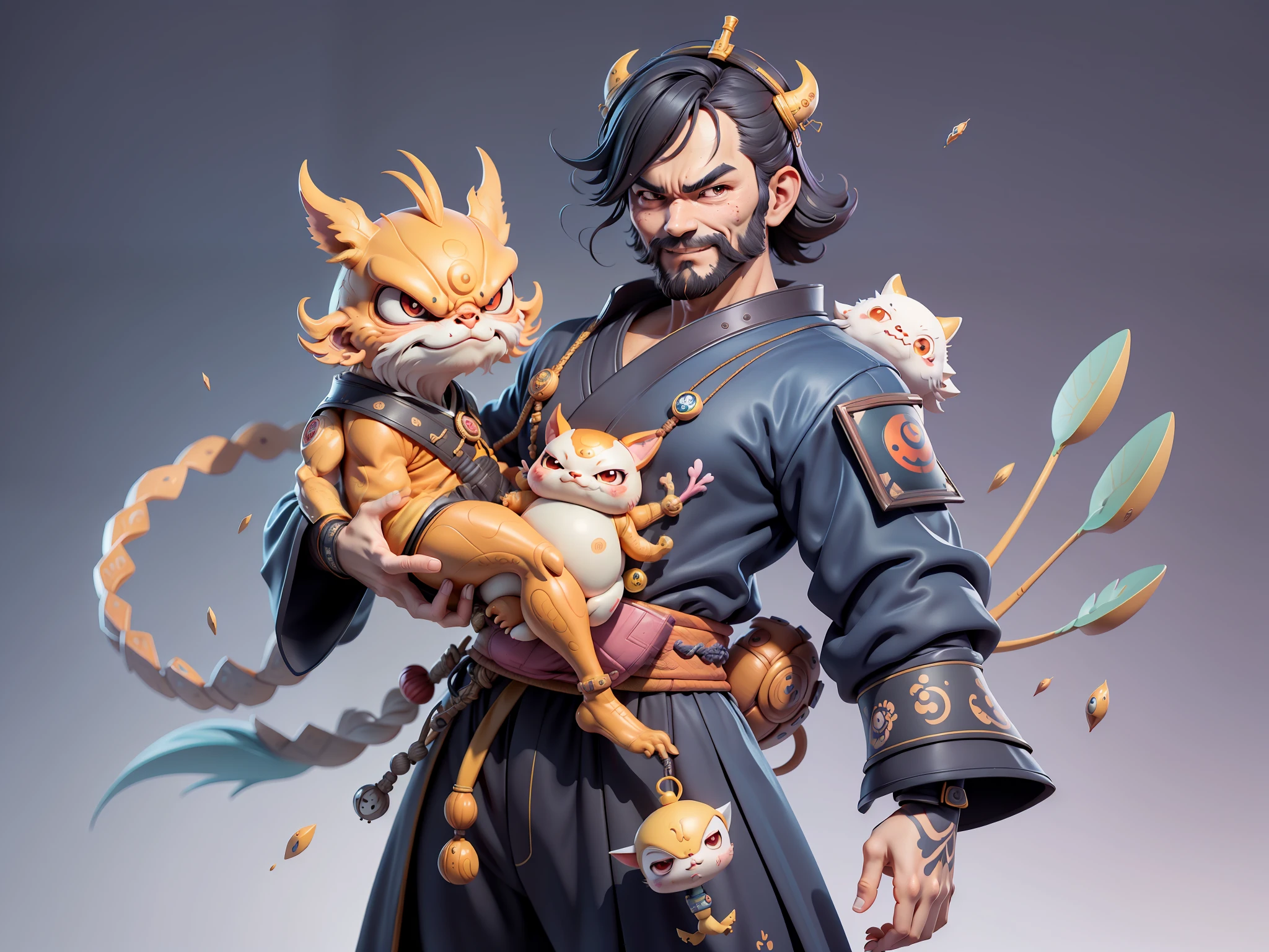 (Daisaku),(Need),(Super meticulous),(full bodyesbian:1.2),Japanese ukiyo-e girl,japanese geisha,Beautiful,Oriental dragon,Aeolian Thor,Raised sexy,爆乳,Oriental face,TV Anchor,Bust portrait illustration,Alone,In black suit,a blue tie,The face is slightly chubby,The face was clean,without a beard,Black super short hair,Black eyes,Smile confidently,3C computer sub-products,iPad, iphone,Digital painting,3D character design by Mark Clairen and Pixar and Hayao Miyazaki and Akira Toriyama,The illustration is a high-definition illustration in 4K resolution,With very detailed facial features and cartoon-style visuals。