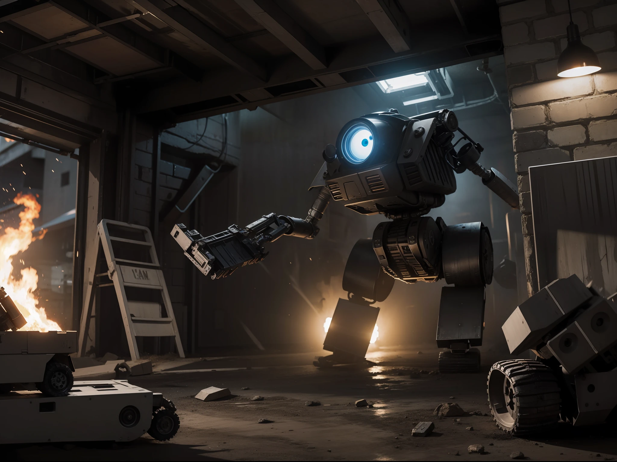 Wall-e battlebot, Terminator T2, Combate misiles y armas enojados