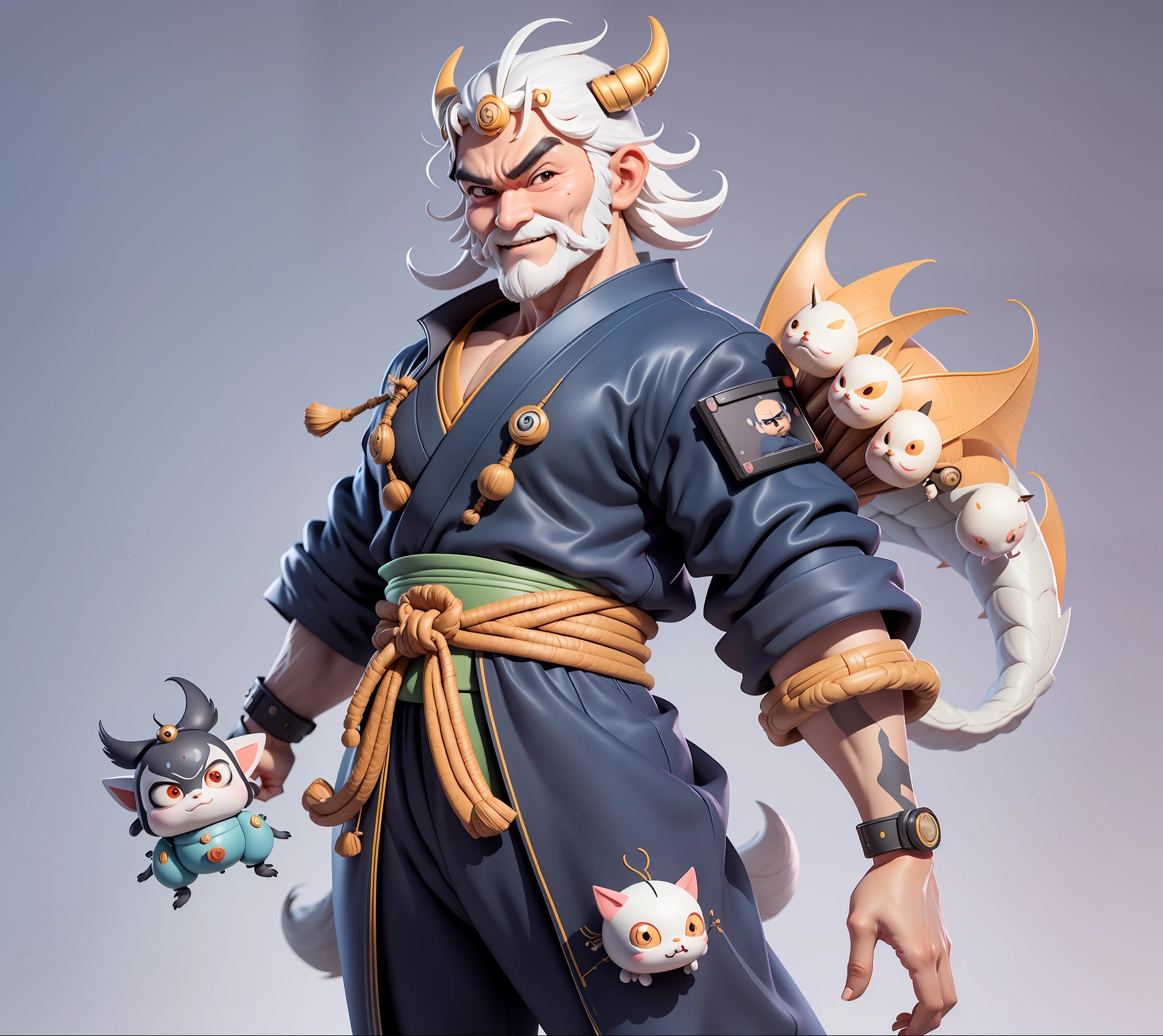 (Daisaku),(Need),(Super meticulous),(full bodyesbian:1.2),Japanese ukiyo-e girl，japanese geisha，Beautiful，Oriental dragon，Aeolian Thor，Raised sexy，爆乳，Oriental face，TV Anchor，Bust portrait illustration，Alone，In black suit，a blue tie，The face is slightly chubby，The face was clean，without a beard，Black super short hair，Black eyes，Smile confidently，3C computer sub-products，iPad， iphone，Digital painting，3D character design by Mark Clairen and Pixar and Hayao Miyazaki and Akira Toriyama，The illustration is a high-definition illustration in 4K resolution，With very detailed facial features and cartoon-style visuals。