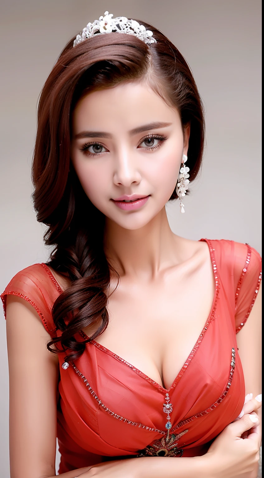 Fashion model 18 years old [[[[closeup cleavage]]]], [[[[boobgasm]]]], [[[[coll]]]], [[[[bshoulders]]]], perfect  eyes, Perfect iris，perfect lips，perfect teeth，Perfect skin，Long face，Soft front light，HDR，long whitr hair，Long hair with a shawl，The background is indoors，（pastel colour：1.2）