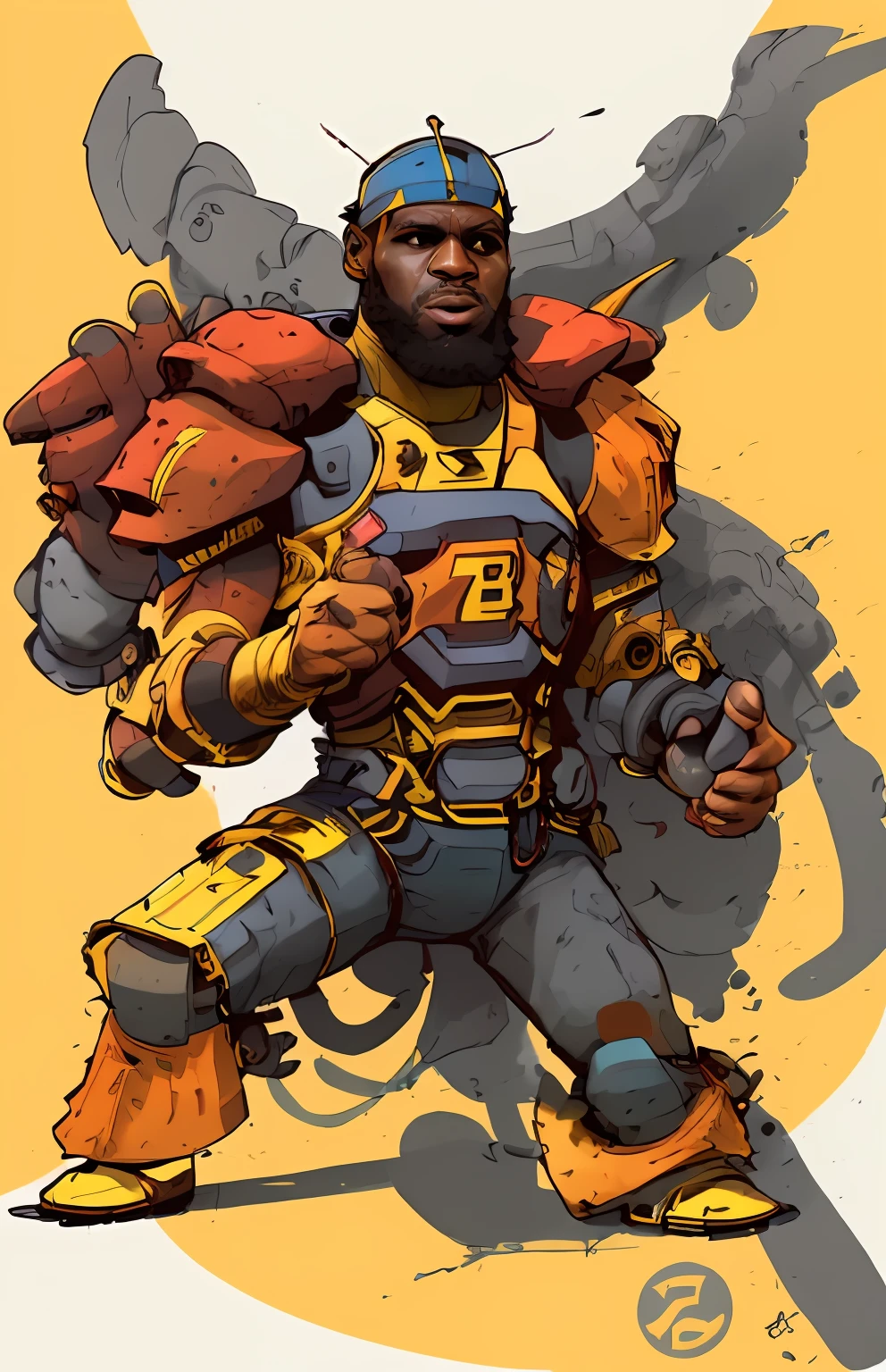 "(Super fine illustration of basketball superstar LeBron James wearing a crown,NBA Finals illustration,Portrait of James,Lakers fan art,official print,art cover illustration,Complete art style,Ultra-detailed poster illustration full of art)"