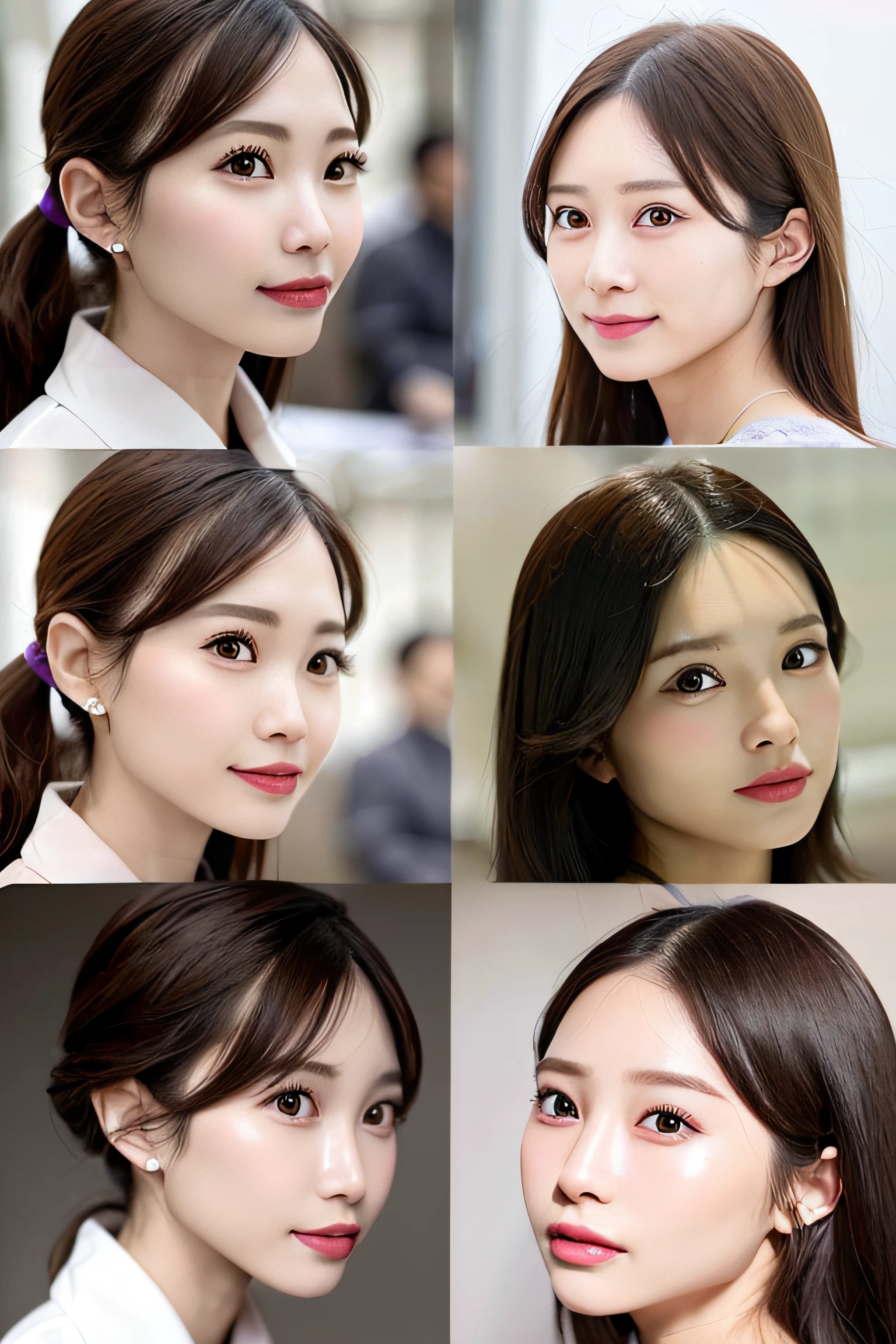 Before and after surgery,Cosmetic surgery,Nose becomes higher,profile,femele,realisitic,high-level image quality, (realisticlying:1.5)