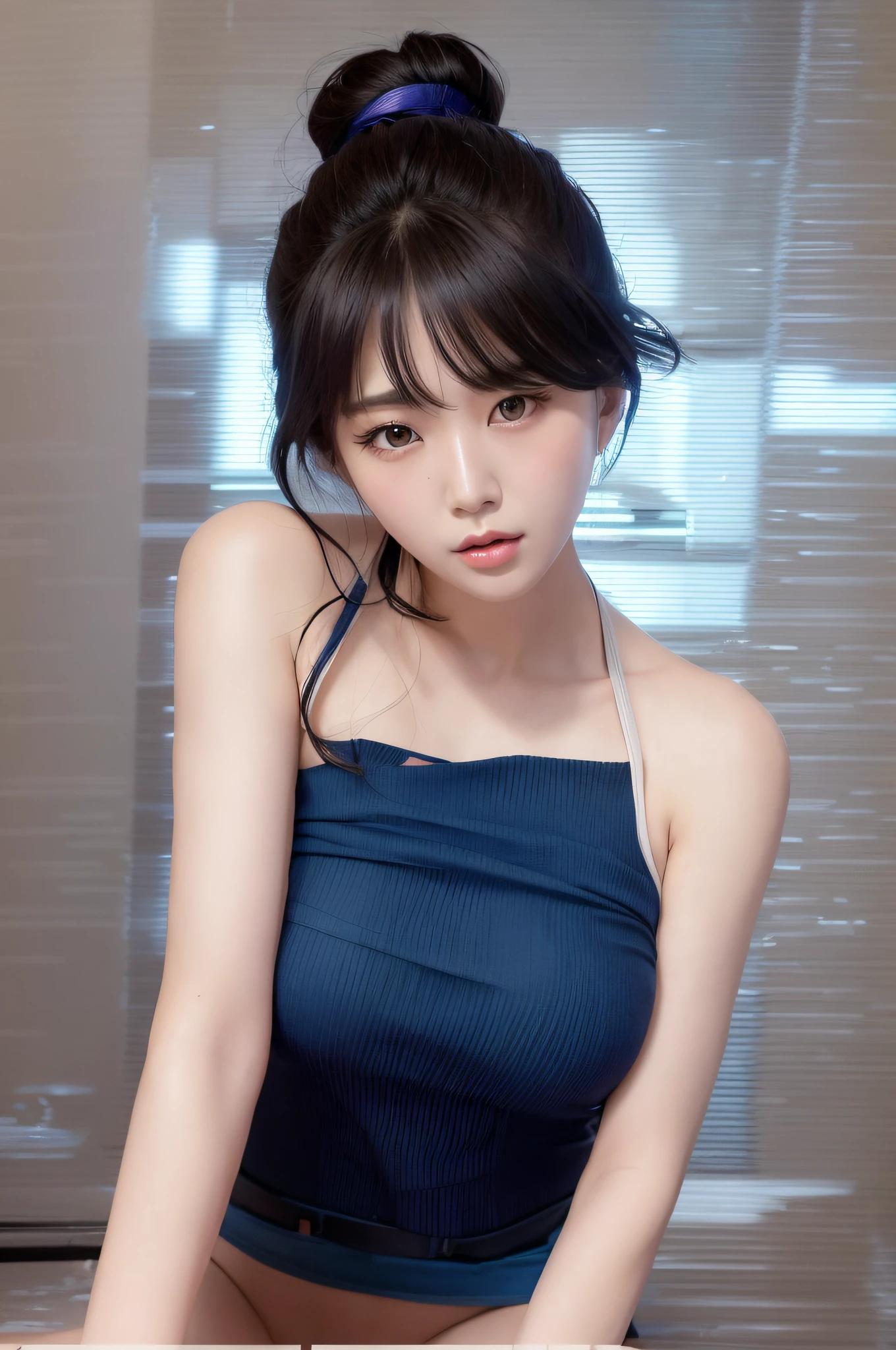 alafed asian woman，Blue top and black pants, Gorgeous young Korean woman, sakimichan, beautiful Korean women, gorgeous chinese models, photo of slim girl, dilraba dilmurat, Beautiful young Korean woman, pale milky white porcelain skin, xintong chen, ulzzangs, Korean girl, photo of slim girl model, xision wu