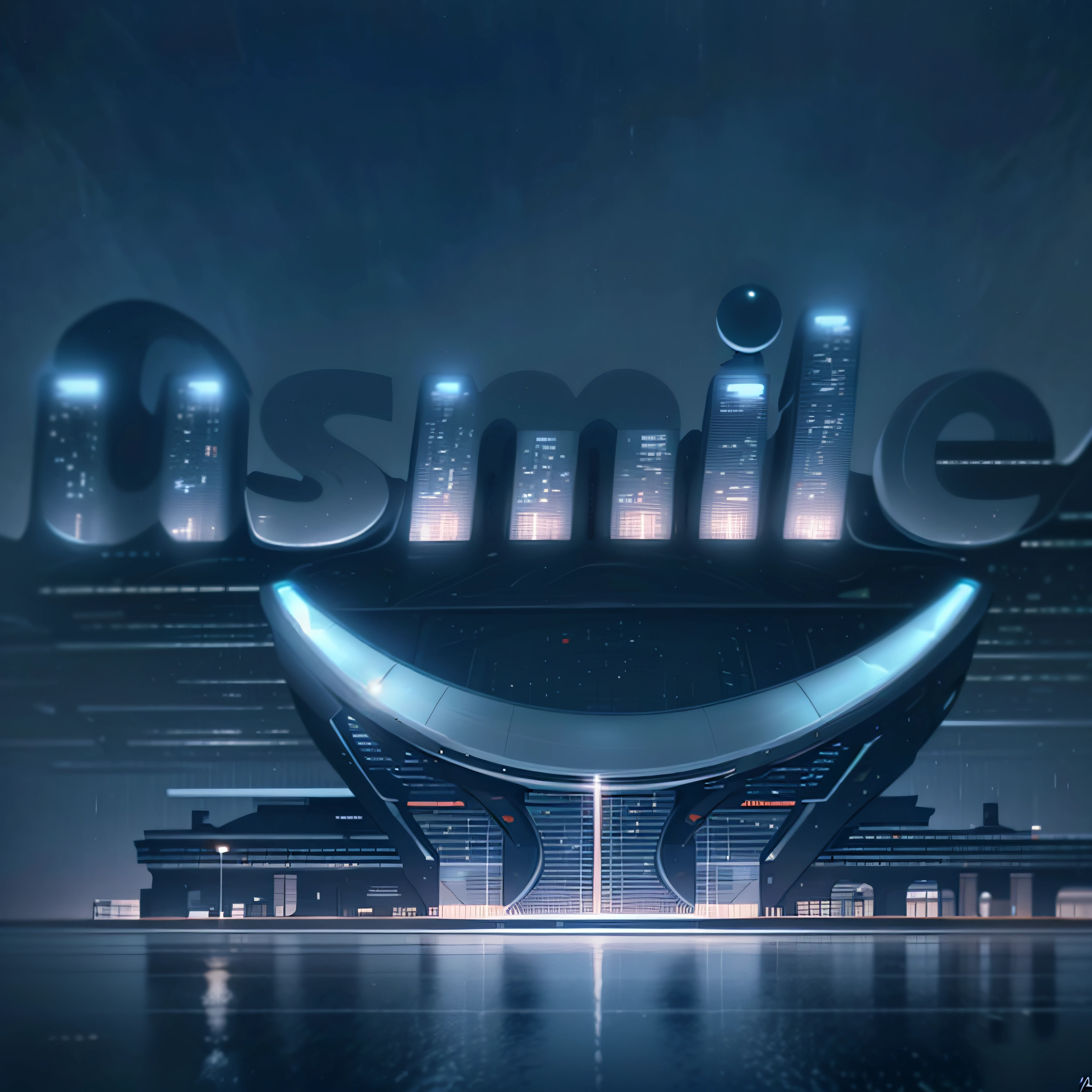 futuristic building,(Masterpiece),(high high quality),Best quality,Real,(Realistic),ultra - detailed,(fulldetail),(4K),8K, scenery, sky, glass, Outdoors, during night, White Building, Night city,Shoot from the ground, Reflection,low angle shot,Reflected light from the surface of the water,Contre-Jour,Canon camera,wide wide shot,the night
