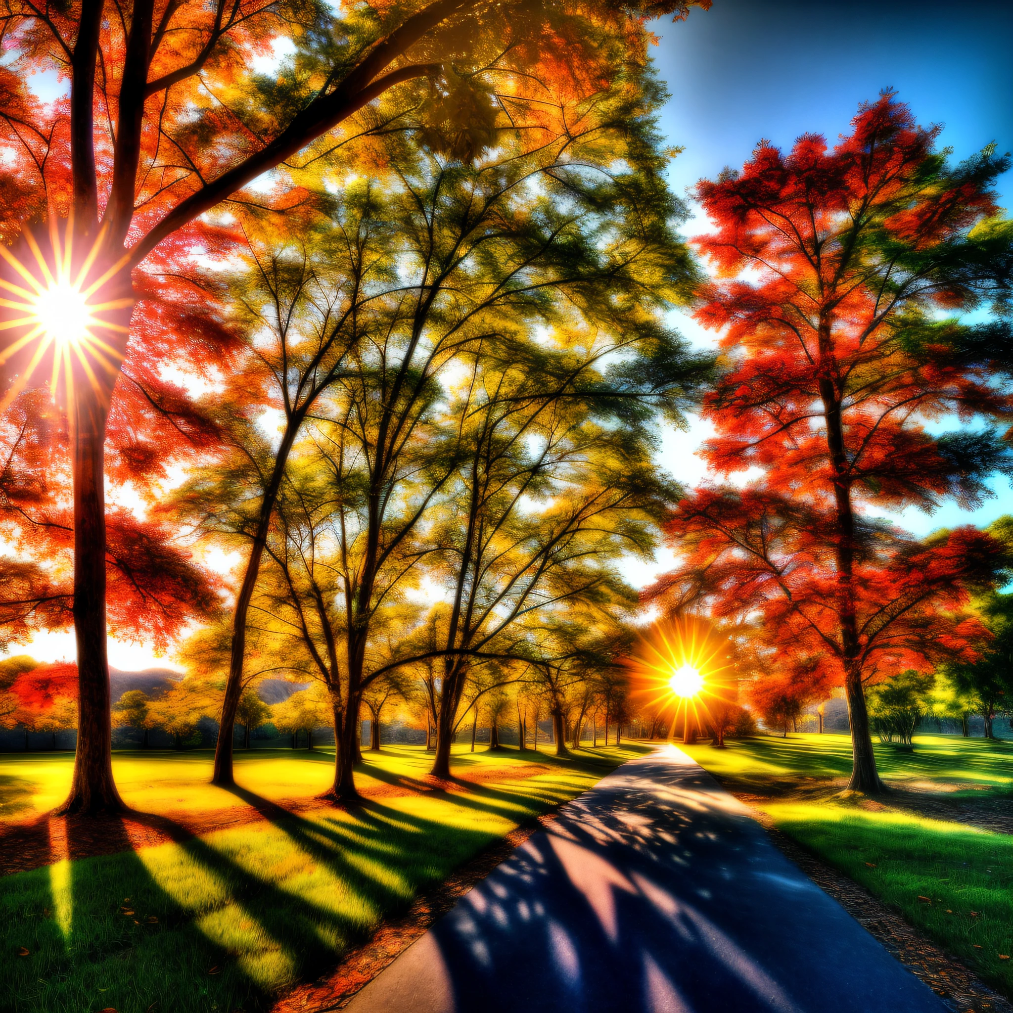 First Sun,realisticlying,plethora of colors,Gorgeous and colorful,,positive,natural style,hdr shot
