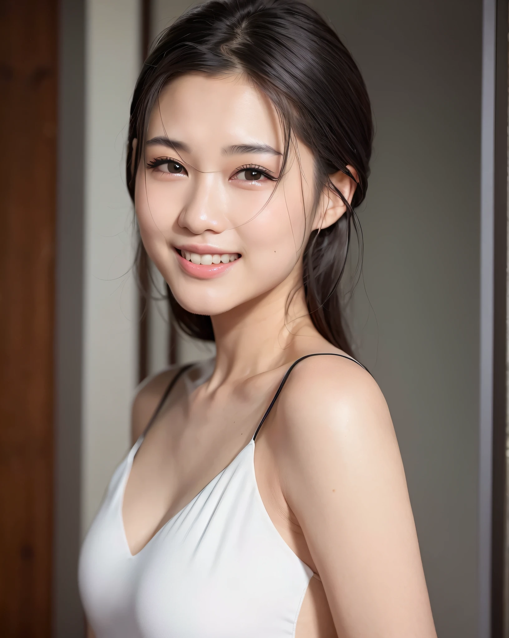 a close up of a woman in a black dress smiling, wenfei ye, Yun Ling, Gorgeous young Korean woman, xintong chen, gorgeous chinese models, chengyou liu, Lu Ji, Li Zixin, yanjun cheng, Beautiful young Korean woman, xision wu, lei min, beautiful Korean women, lee ji eun, Lee Ji-eun