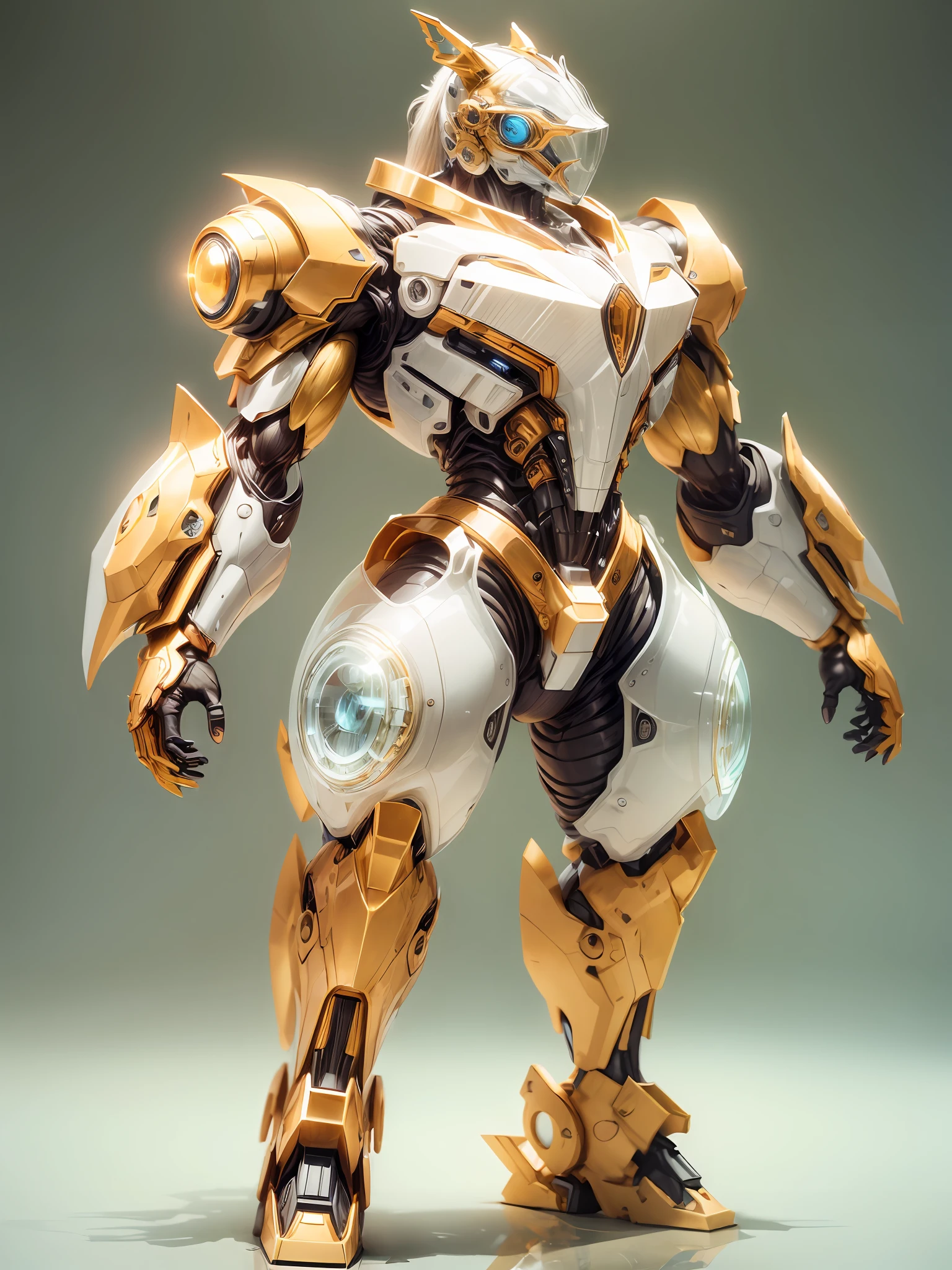 (anthropomorphism:1.5),(Full Body Shot), 1 Colored Transparent Horse mecha(Mechanical style Colored Transparent Horse head, Exquisite Helmet:1.2, glowing goggles:1.2, muscular limbs, muscular body), Standing on two legs, nobody,Colored Transparent plastic, Cyberpunk, Dreamy Glow,clean,white background, ( Global illumination, raytracing, HDR, unreal render,reasonable design, high detailed, masterpiece, best quality, UHD, Cinematic Lighting)