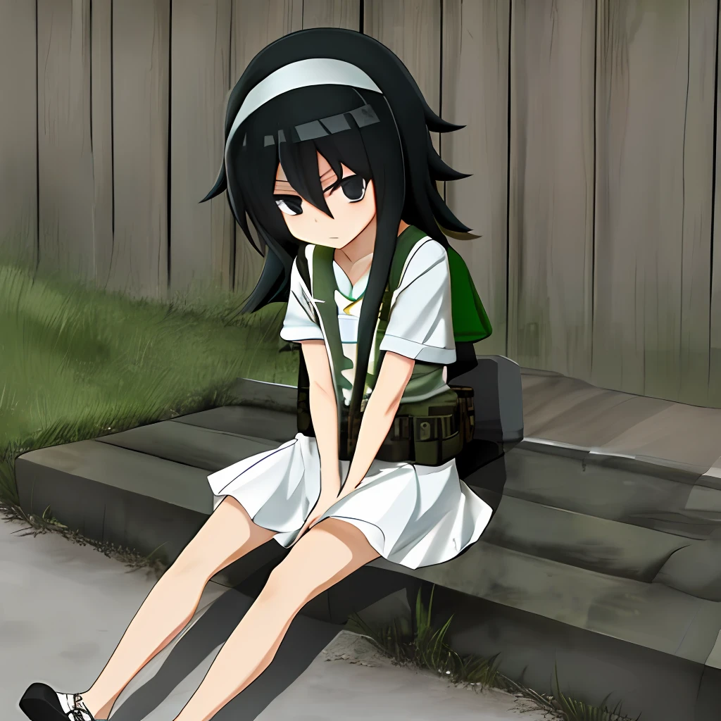 Obra maestra, Detallado, Tomoko-Kuroki, casco de camuflaje, chica, sosteniendo un Ak-47, ojos verdes, cabello negro, explosiones a su alrededor, ropa de camuflaje de soldado, aspecto severo y aburrido, en la zona de guerra, fondo de combate extremadamente detallado, intrincado, crisp lines, foco nítido, fascinante, 4k, 8k, alta calidad, obra maestra, mejor calidad, hd, extremadamente detallado, Mirando al espectador, Tiro americano, 8K, suave, incomparable, fondo de combate inmersivo