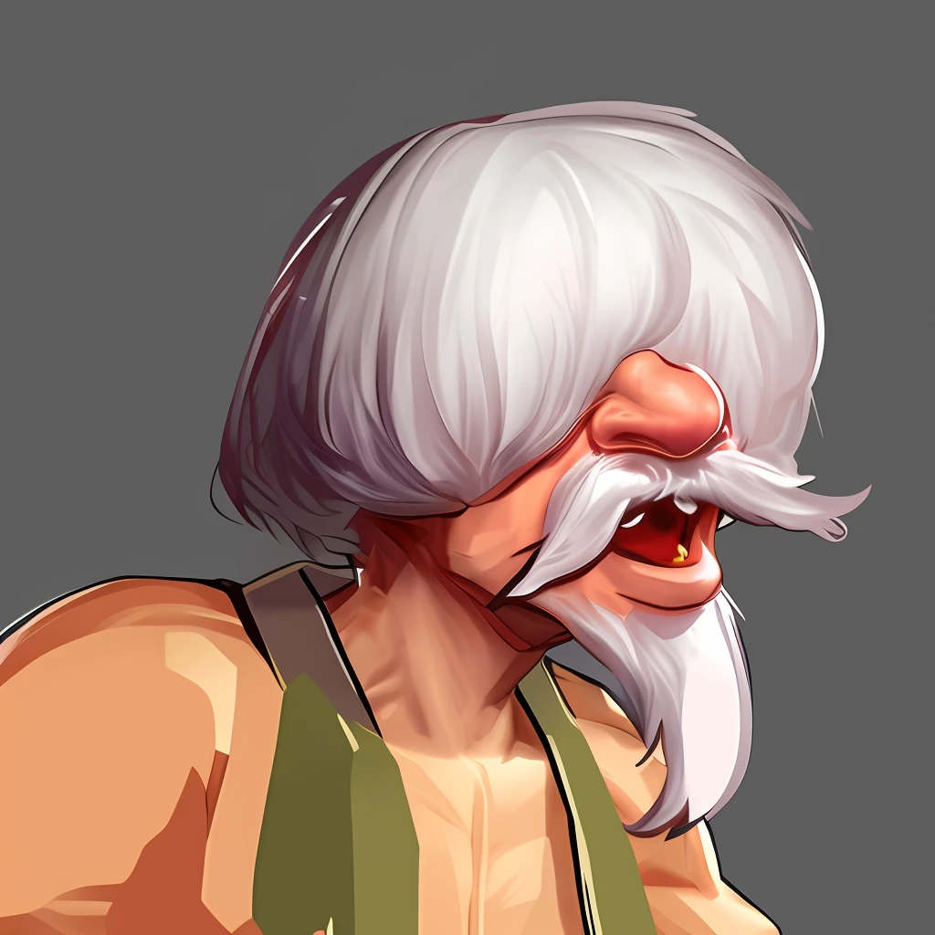old man,Bangs that cover your eyes。