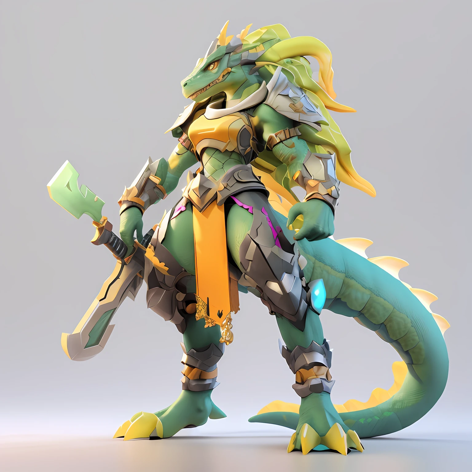 Toy dragon with sword and sword close-up, 3 d render stylized, lizardman warrior concept, hyper-detailed fantasy character, anthro lizard, stylized as a 3d render, 3 D rendering character art 8 K, Female robot human dragon, colored zbrush render, stylized 3d render, fantasy character octane render
