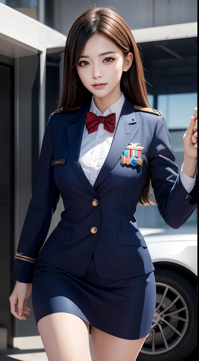 （RAW photos，HighestQuali），（dynamicposes)，Full body like，The uniform of a flight attendant, Depicts a group of characters in various action scenes，Manhwa Style，（realisticlying，realisticlying：1.3），HighestQuali，tmasterpiece，Very fine and beautiful，highly  detailed，CG，unified，2k wallpaper，Wonderful，beautifuldetails，tmasterpiece，HighestQuali，Extremely detailed Cg Unity 8K wallpaper，，