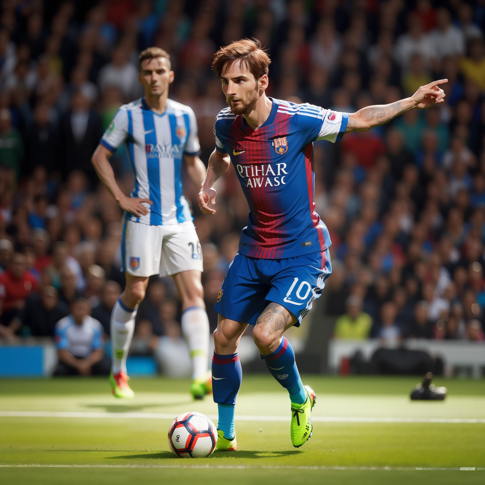 Rio Messi stands on the penalty spot,Eyes resolute