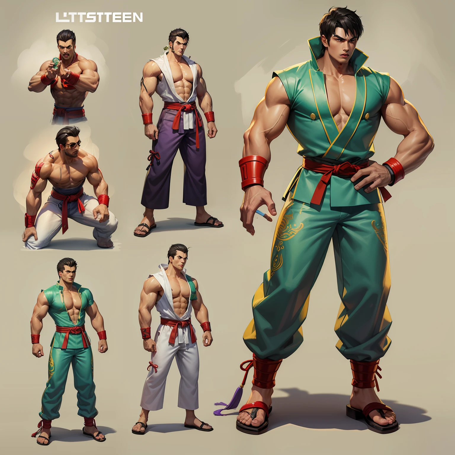 teatral style, 1 Personagem para jogo de luta estilo Street Fighter, Rei dos Lutadores, Tekken, Virtua Lutador. 1Lutador homem, 1 personagem, cicatrizes, pose de luta, Young Chinese man, roupa moderna, Cyberpunk, Fei Long, Marshal Law, Bruce Lee, garoto lutador.
