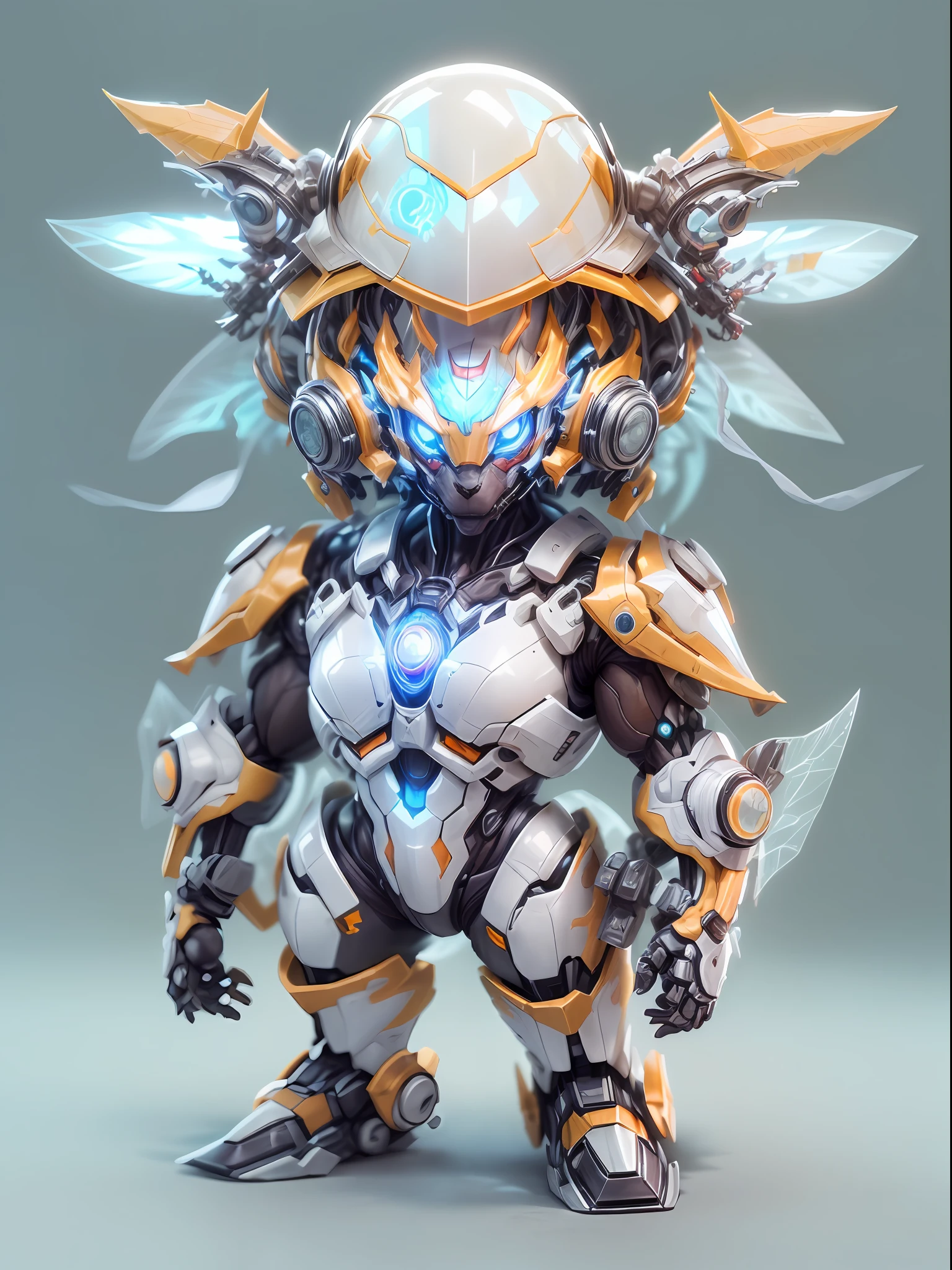 (anthropomorphism:1.5),(Full Body Shot) , 1 Transparent cute q-version Chinese Dragon mecha( Transparent mecha, Transparent Mechanical style cute Chinese Dragon head, Exquisite Helmet:1.2, glowing goggles:1.2, muscular limbs, muscular body), Standing on two legs, nobody,Colored Transparent plastic, Cyberpunk, Dreamy Glow,clean,white background, ( Global illumination, raytracing, HDR, unreal render,reasonable design, high detailed, masterpiece, best quality, UHD, Cinematic Lighting