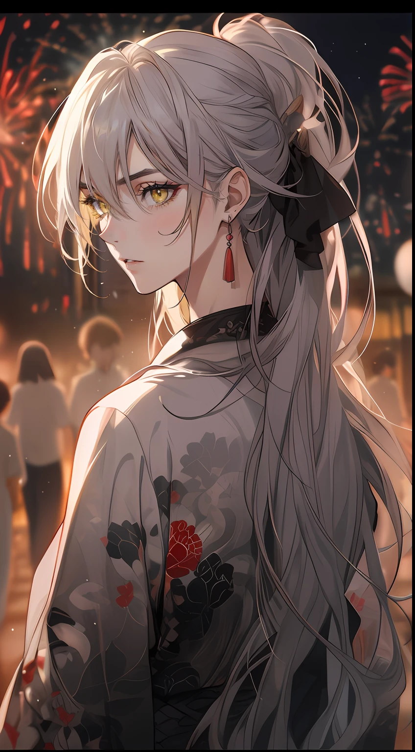 male people、((Yellow eyes))、Looking at the camera、((Slender eyes))、Sanpaku eyes、Small black eyes、Cool Face、twinks、Crisp eyebrows