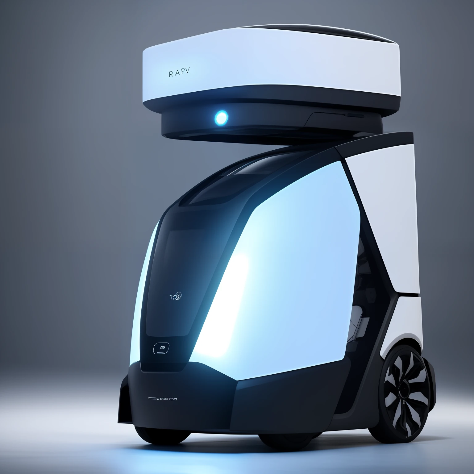 Product styling design，Logistics robots，Technologie，futuristic laboratory，The future of transportation，with black background，Technology light sense，Reallightandshadow，Ray traching，Optimal resolution，The best light and shadow，The finest detail。Product rendering，Product 3D generation，Product photorealistic images，closeup cleavage，Close up close-up of the product，Non-humanoid