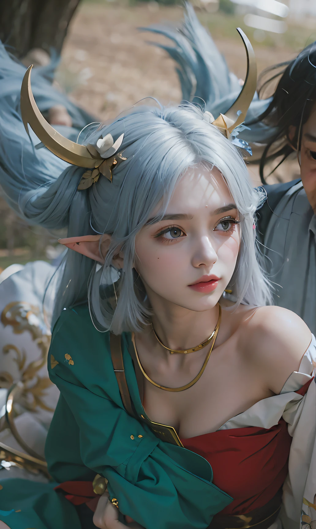 Beautiful woman's face,bit girl,Beautiful little girl's face
