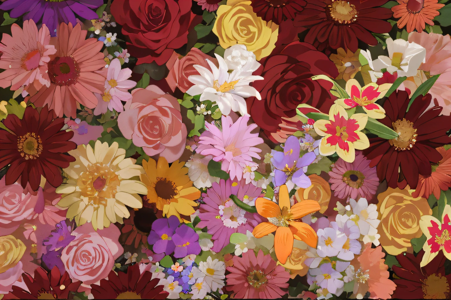 There are many different flowers in the vase, Rich floral colors, Lots of flowers, Flowers explode, flowers in the background, Flowers!!!!, Colorful flowers explode, Many flowers, floral explosion, Full of flowers, Flower background, Colorful flowers, brightly colored flowers, Flowers everywhere, midsommar color theme, florest background, Beautiful flowers, more and more flowers