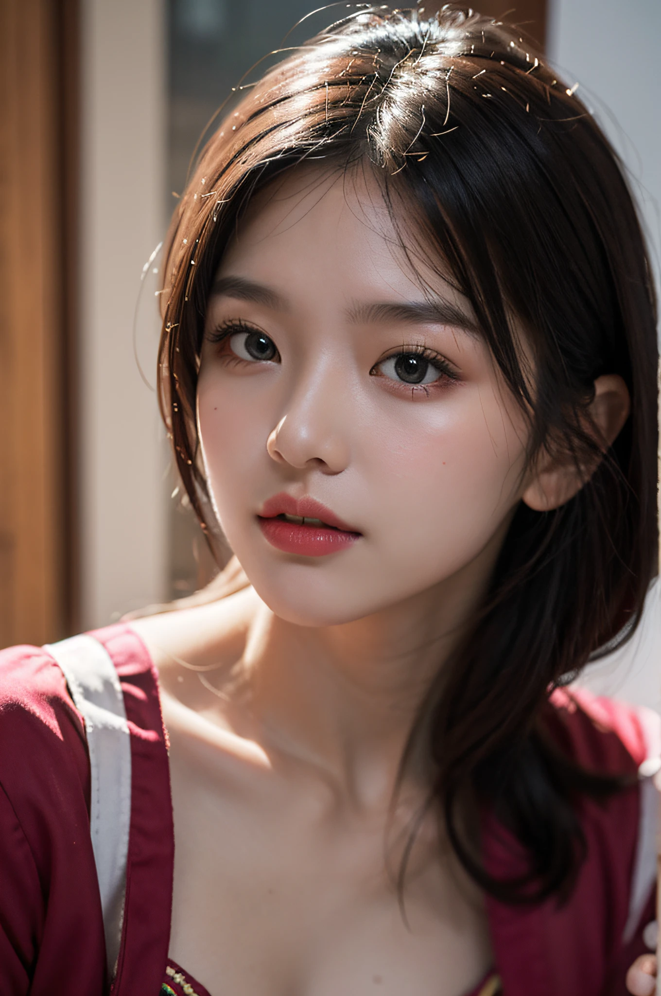 （Hyperrealistic,）4K,35mm，hyper-high detail, Professional lighting, Best quality, Ultra-high resolution, Visually stunning, (1girll:1.1), （Hmong clothing）,realskin,（Perfect body 1.3）Ultra-delicate face。