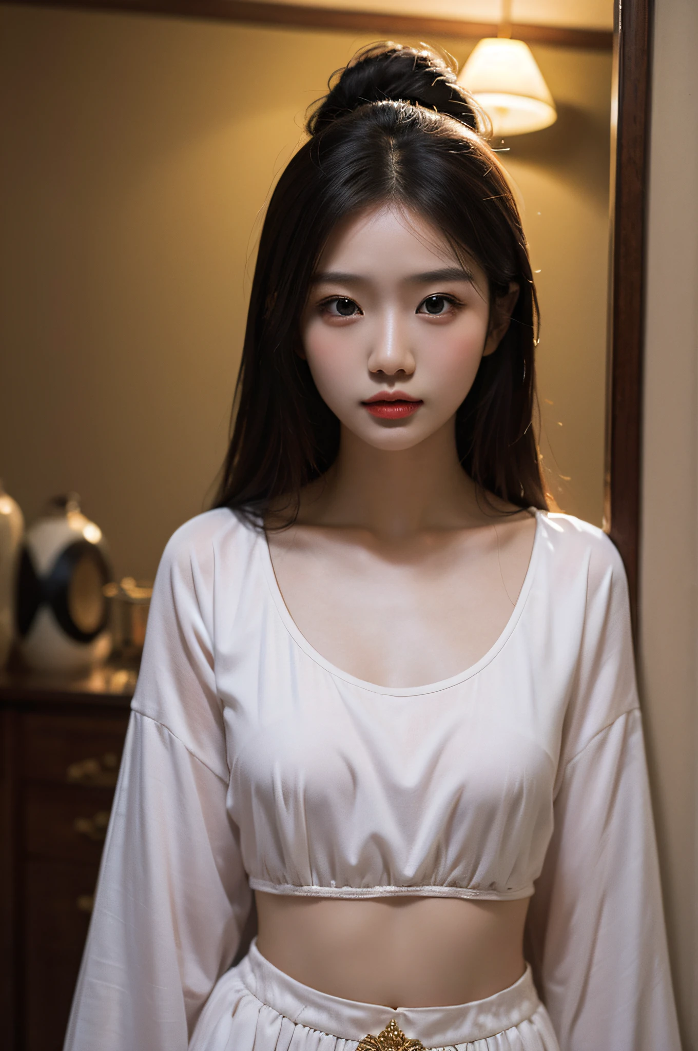 （Hyperrealistic,）4K,35mm，hyper-high detail, Professional lighting, Best quality, Ultra-high resolution, Visually stunning, (1girll:1.1), （Hmong clothing）,realskin,（Perfect body 1.3）Ultra-delicate face。