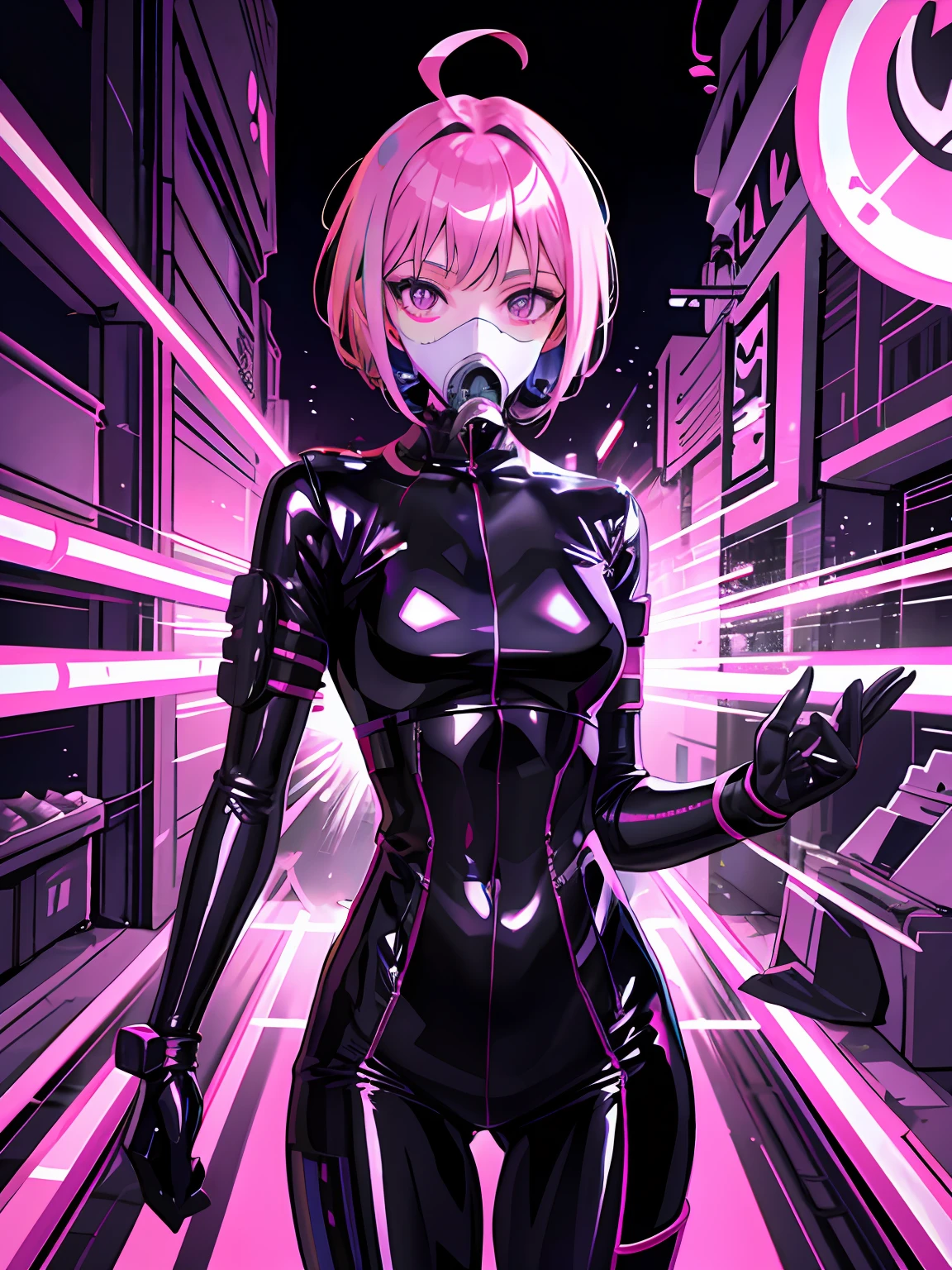 Full body shinny black latex