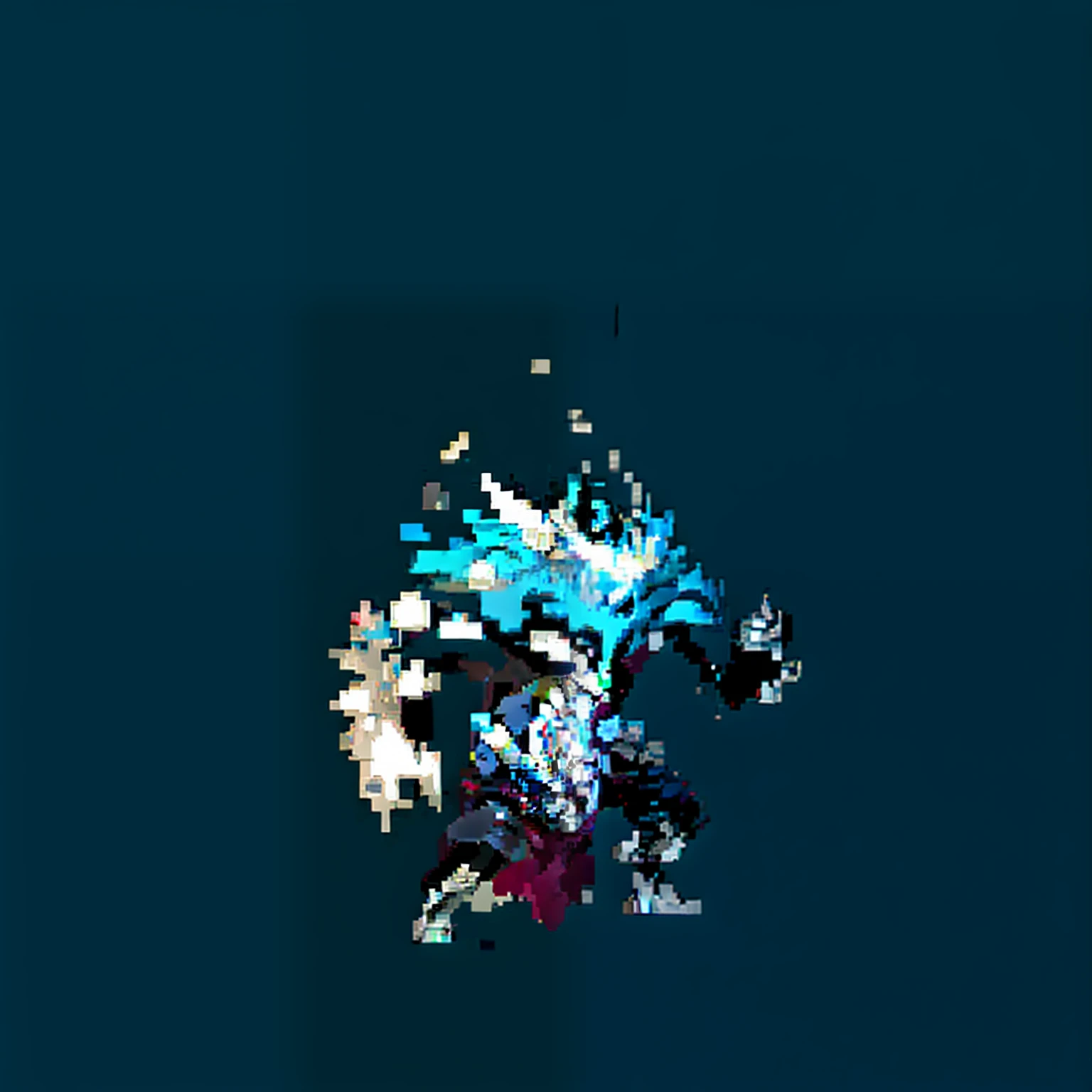 Blue figure male