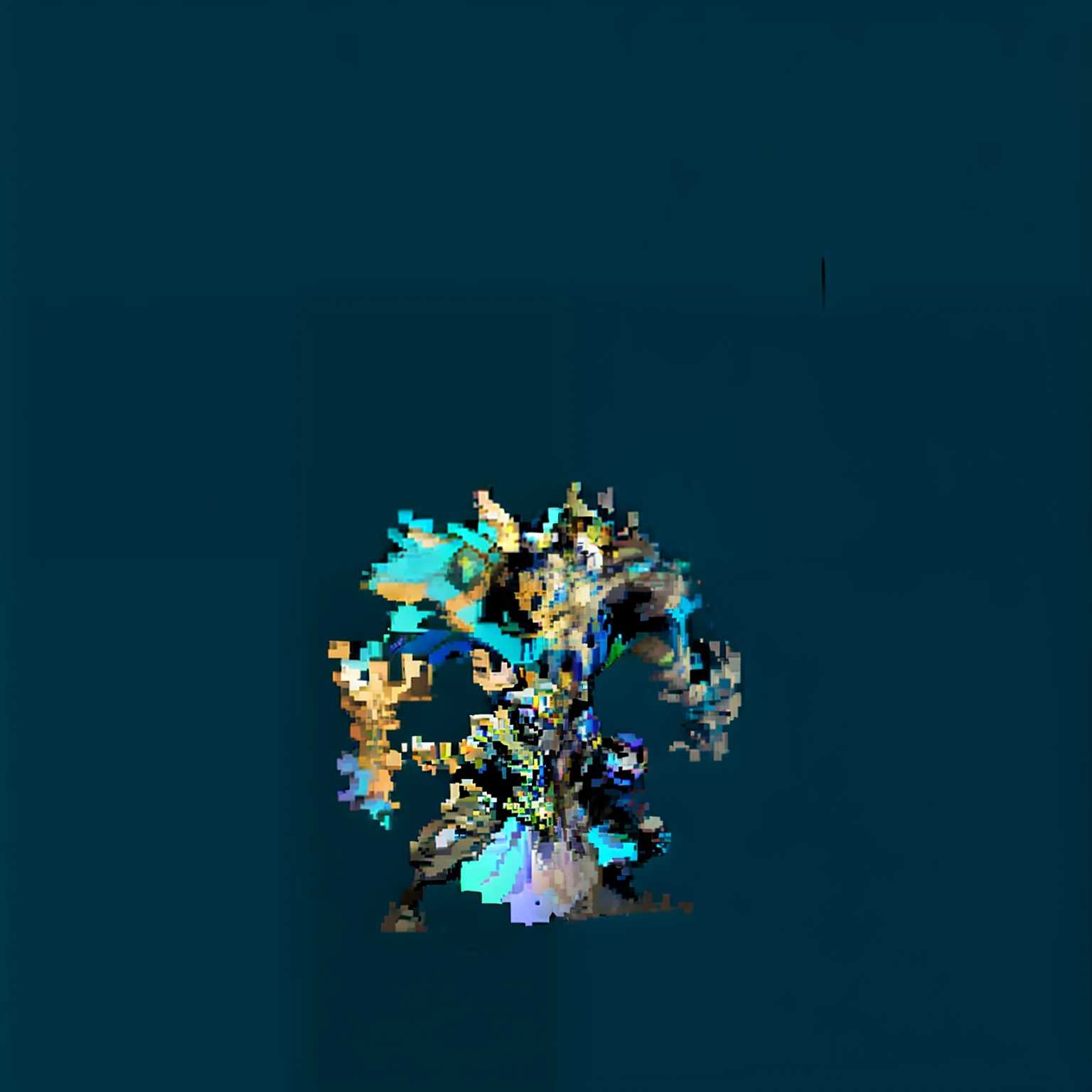 Blue figure male