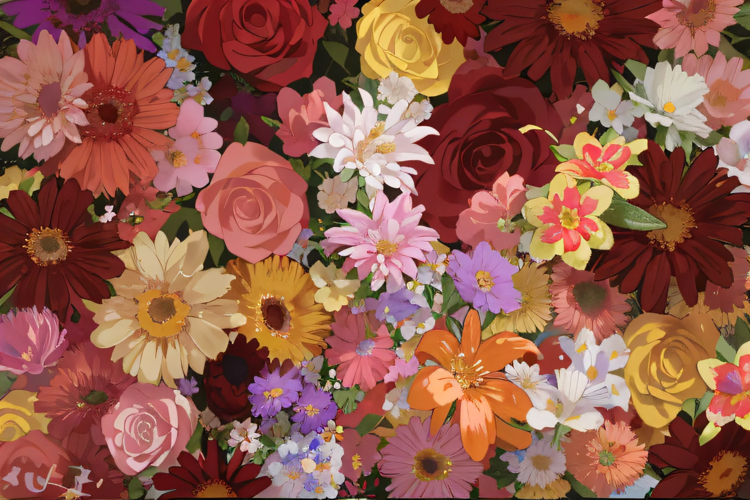 There are many different flowers in the vase, Rich floral colors, Lots of flowers, Flowers explode, flowers in the background, Flowers!!!!, Colorful flowers explode, Many flowers, floral explosion, Full of flowers, Flower background, Colorful flowers, brightly colored flowers, Flowers everywhere, midsommar color theme, florest background, Beautiful flowers, more and more flowers