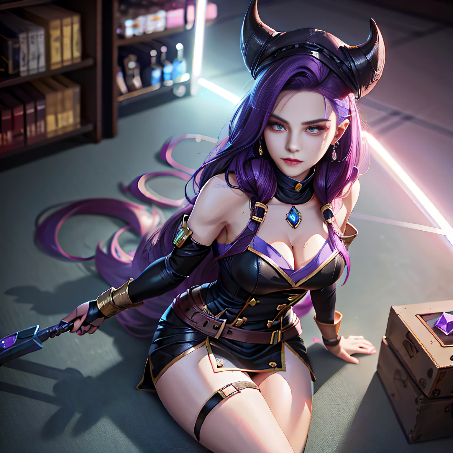 Arad woman dressed in black sits on the floor,Holding An Sword, IG model | Art germ, Extremely detailed Artgerm, in the style artgerm, Style Artgerm, Artgerm Plat, Arcane Jinx, Range Murata and Artgerm, ! Dream art germ, art-style, in the style of artgerm,caitlyn from league of legends,Caitlin,Hand detail,Leg details,detail in face,delicated face,eyes with brightness