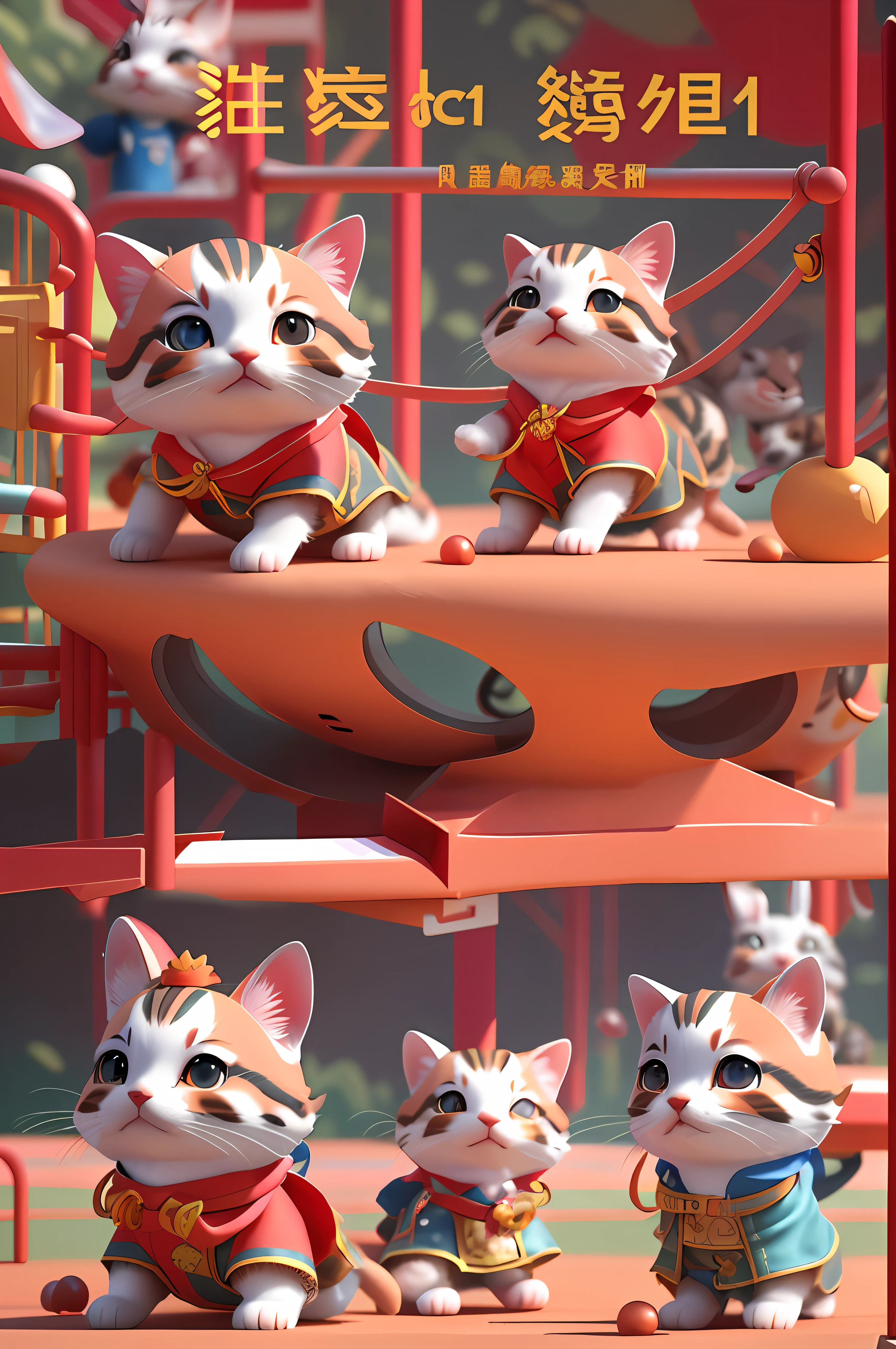 Little turtle,bunny,The puppy is in a race race