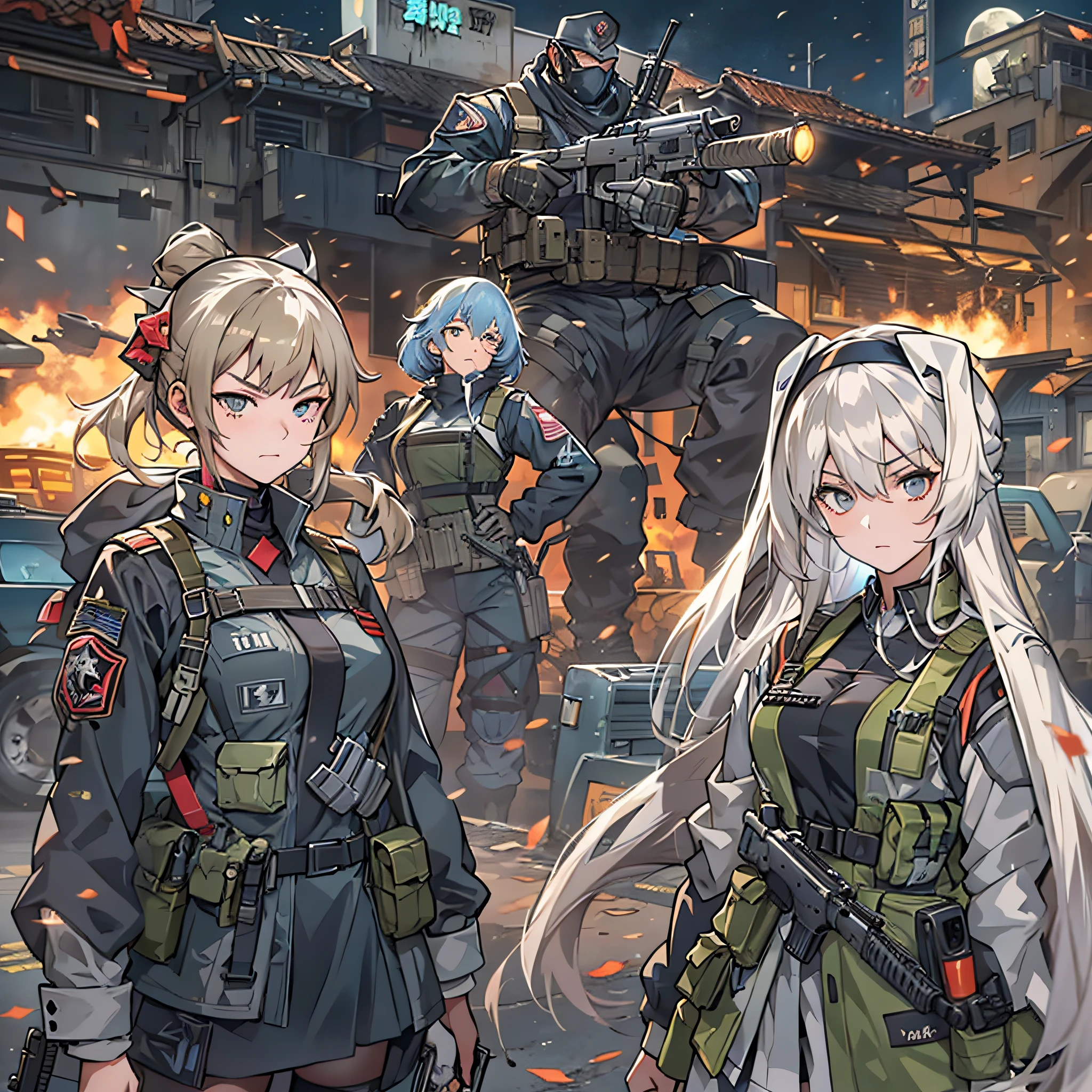 General and girl soldier glaring at each other、Anime girl glaring at the shogun, Girl and old man distorting、girls frontline style, from girls frontline, Fine details. girls' frontline, girls' frontline, girls frontline cg, infantry girl, Women's Last Tour, soldier girl, M4 Sopmod II Girls Frontline, anime maid ss military, girls frontline universe, Mechanized soldier girl, Majora、lieutenant colonel、Girls Moon、Start of battle！