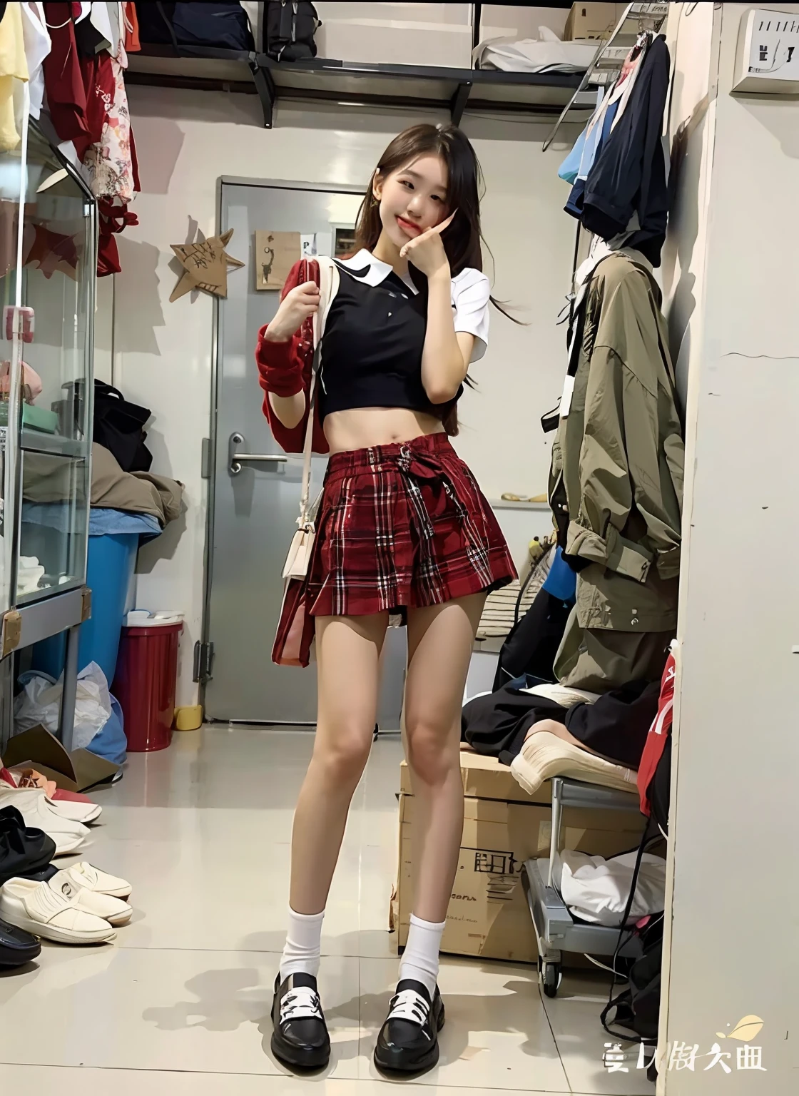 white short socks,without wearing shoes,best qualtiy,tmasterpiece,超高分辨率,(realisticlying:1.4),s girl,Juvenile, Clear face