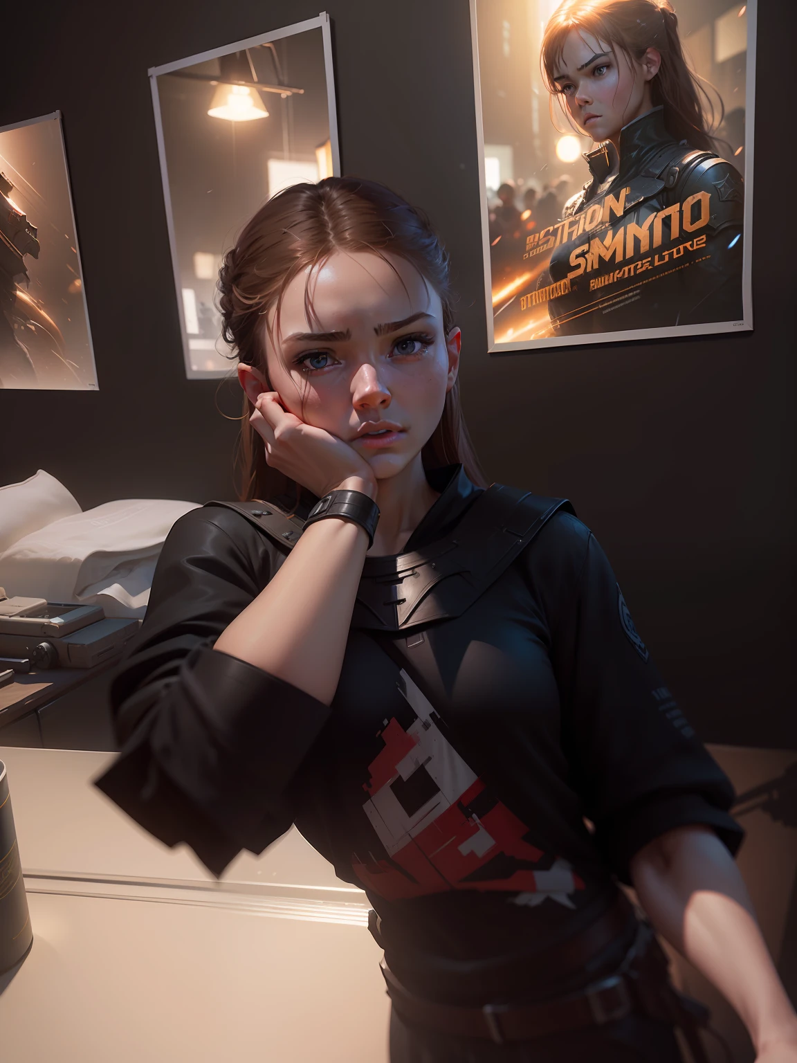 a highly detailed epic cinematic concept art CG render digital painting artwork: Sadie Sink. By Greg Rutkowski, Ilya Kuvshinov, WLOP, Stanley Artgerm Lau, Ruan Jia and Fenghua Zhong, trending on ArtStation, subtle muted cinematic colors, made in Maya, Blender and Photoshop, octane render, excellent composition, cinematic atmosphere, dynamic dramatic cinematic lighting, precise correct anatomy, aesthetic, very inspirational, arthouse
Промт: Highly detailed epic cinematic concept art CG render digital painting: sadie sink. From Greg Rutkowski, Ilya Kuvshinova, WLOP, Stanley Artgerm Lau, Ruan Jia и Fenghua Zhong, trending on artstation, Subtle muted cinematic colors, Made in Maya, Blender and Photoshop, Octane Render, Excellent composition, cinematic atmosphere, Dynamic, dramatic, cinematic lighting, Accurate correct anatomical image, aesthetic, Very inspiring, Arthouse.