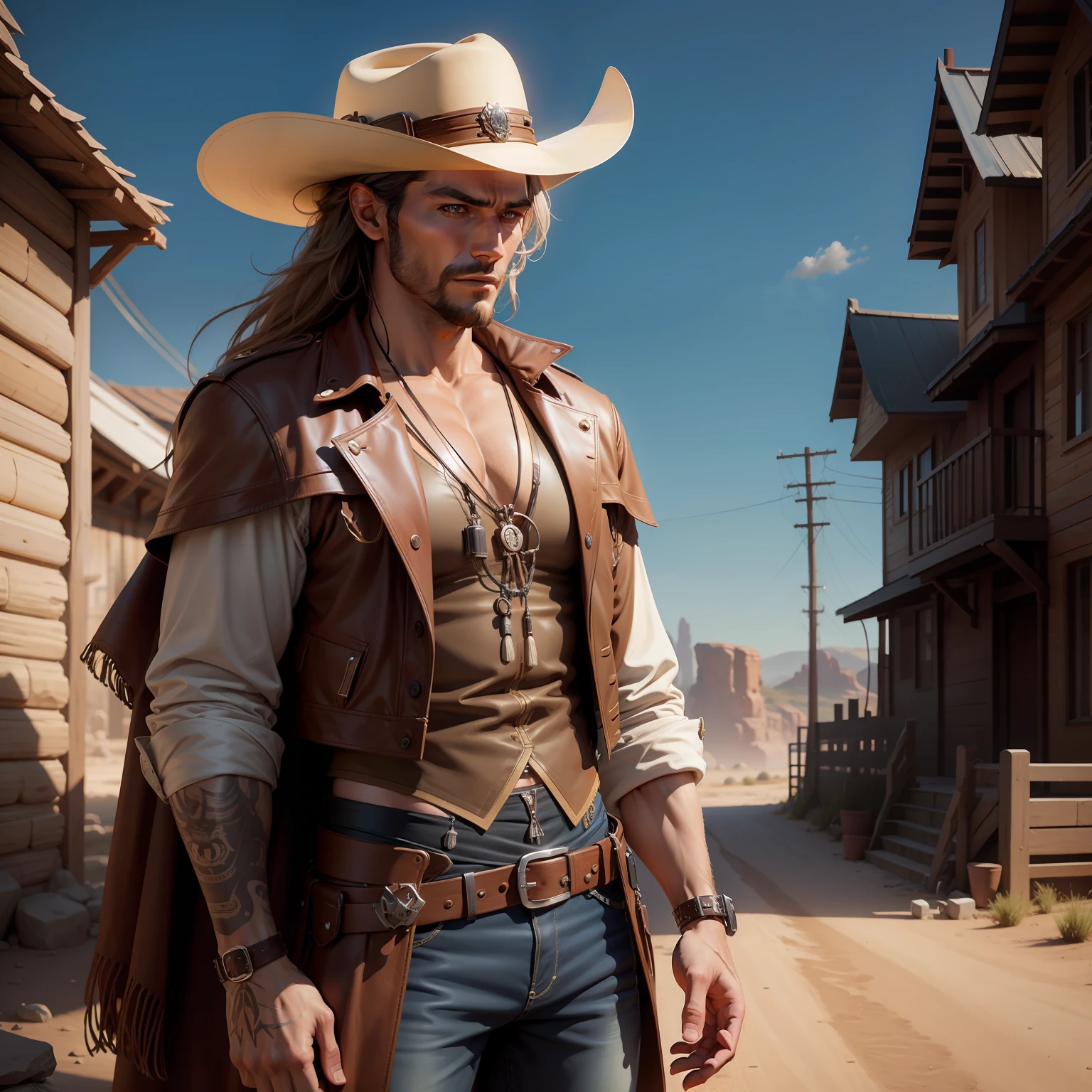 Emenim as a cowboy, concept art, 4k
