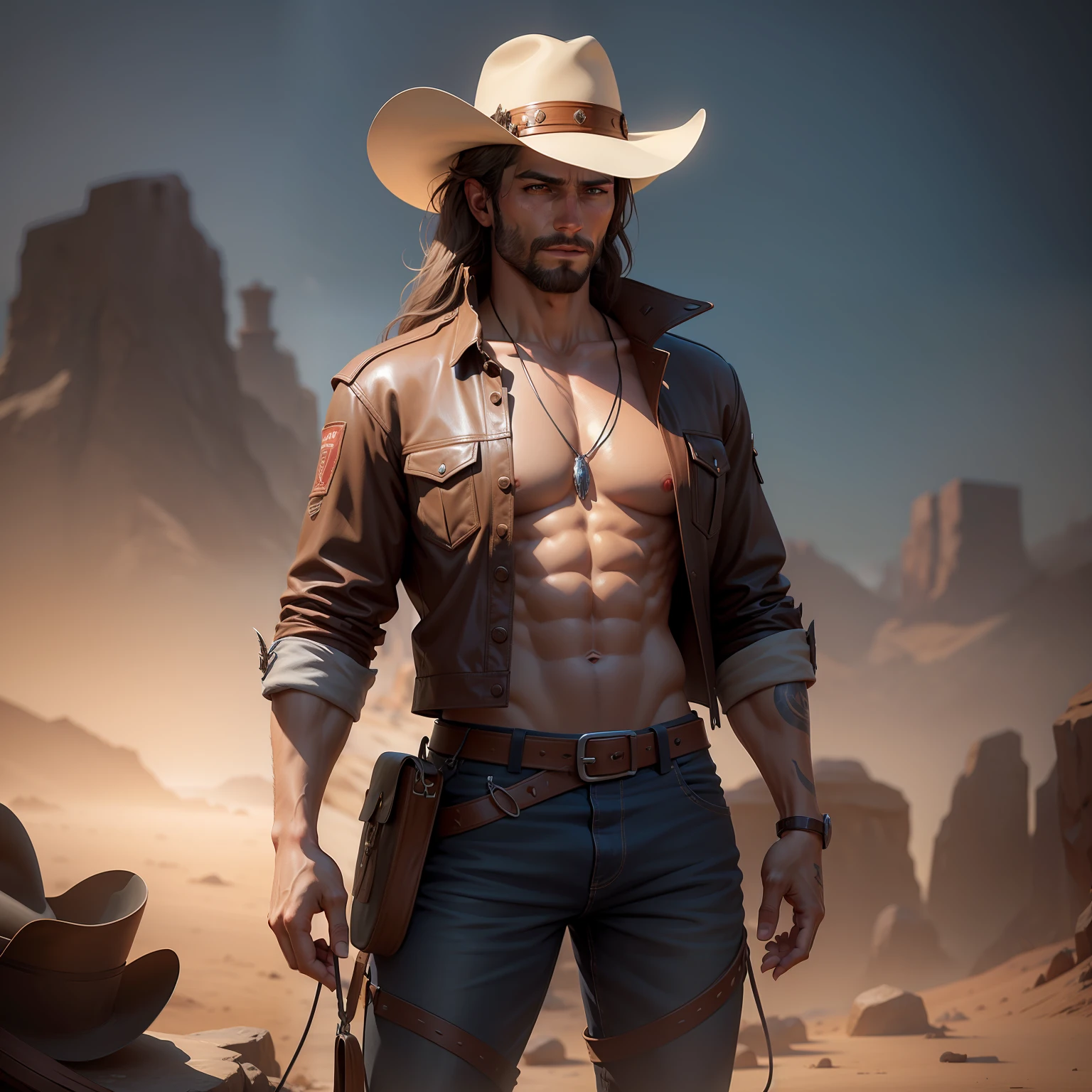 Emenim as a cowboy, concept art, 4k