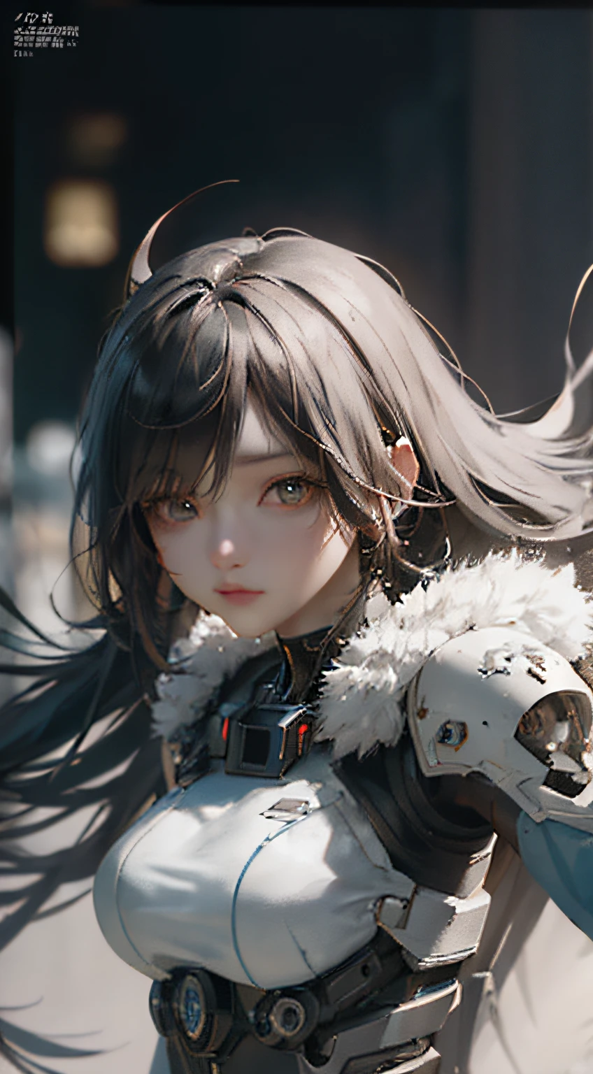 Anime - Futuristic look style woman poses for photos, Rendu portrait 8k, Phlegm sputum, phlegm. sci-fy, 4k highly detailed digital art, 3 D rendering character art 8 K, Phlegm sputum, phlegm. 4 k'', Phlegm sputum, phlegm |, Cute cyborg girl, Detailed digital anime art, 3 d anime realistic, great digital art with details, Beautiful digital artwork of the highest quality，Outstanding details，超高分辨率，（Fidelity：1.4），