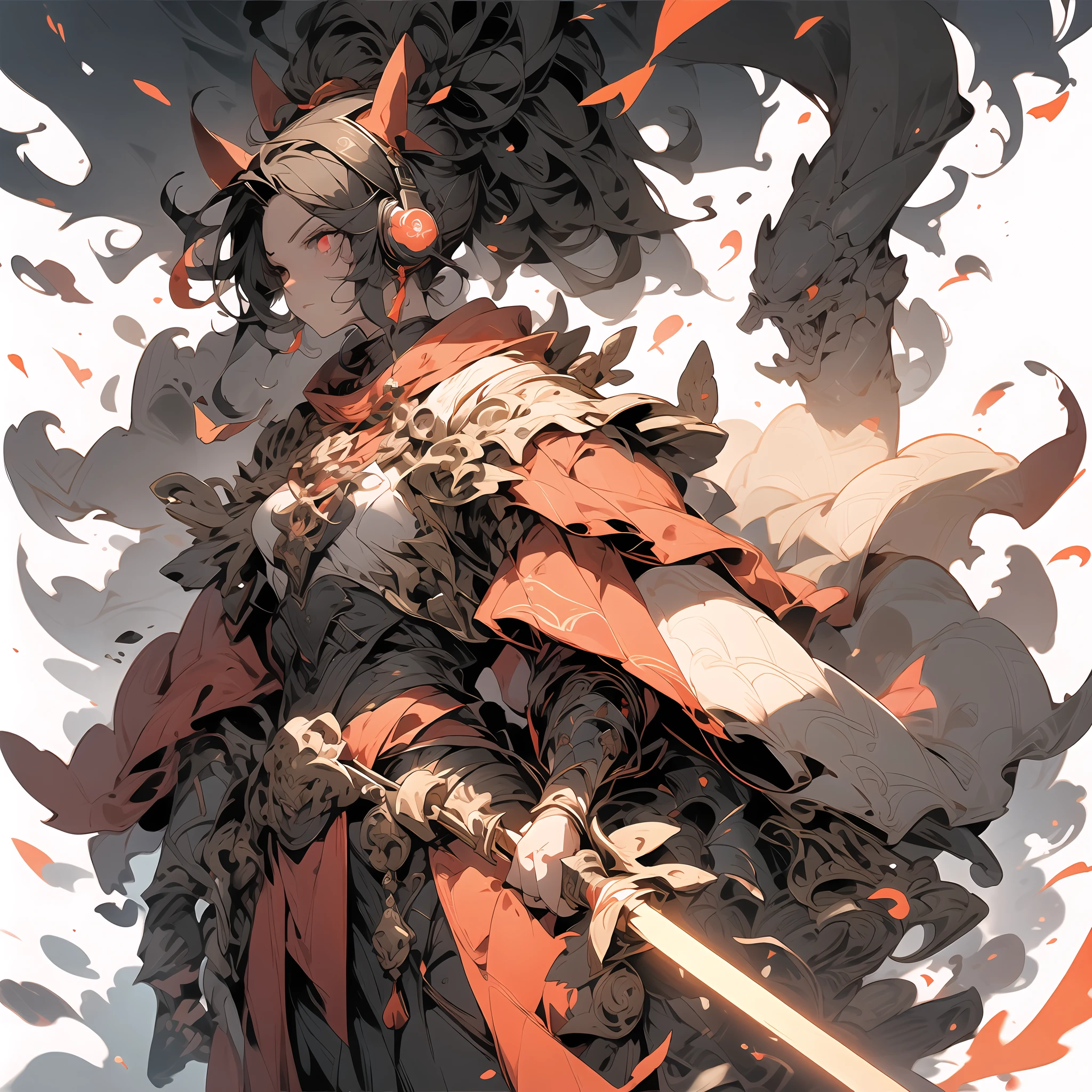 In a world where ancient and future intertwine, there stands a lone girl. Her body is half-machine, adorned with extraordinarily long hair and striking red eyes. She wears cat ear headphones and sports large, white wings on her back, while her attire features monochrome clothing adorned with cross decorations.
Clad in loose-fitting garments, she dons an unusually short miniskirt and large sneakers, all the while wielding an incredibly massive spear, ready to encounter supernatural creatures and androids.
The world around her is depicted with hyper-precision in stunning 8K high-quality visuals. The uniqueness of her appearance and the vividness of the surroundings immerse the readers or viewers as if they have stepped into this mesmerizing realm. Through her captivating adventures and personal growth, a tale of wonder and emotion unfolds, offering a grand journey filled with surprises and awe.