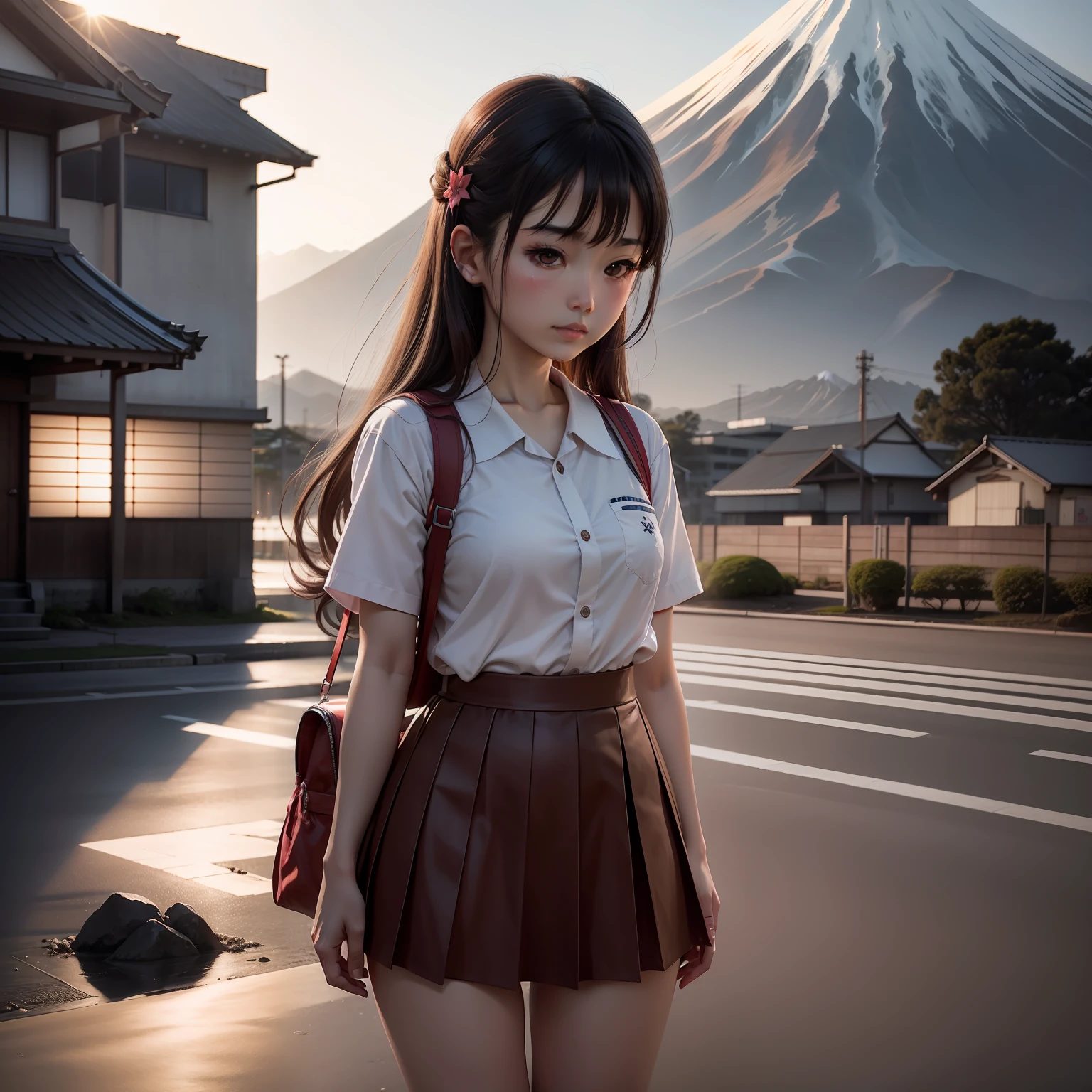 photorealestic,sakurajima mai,校服