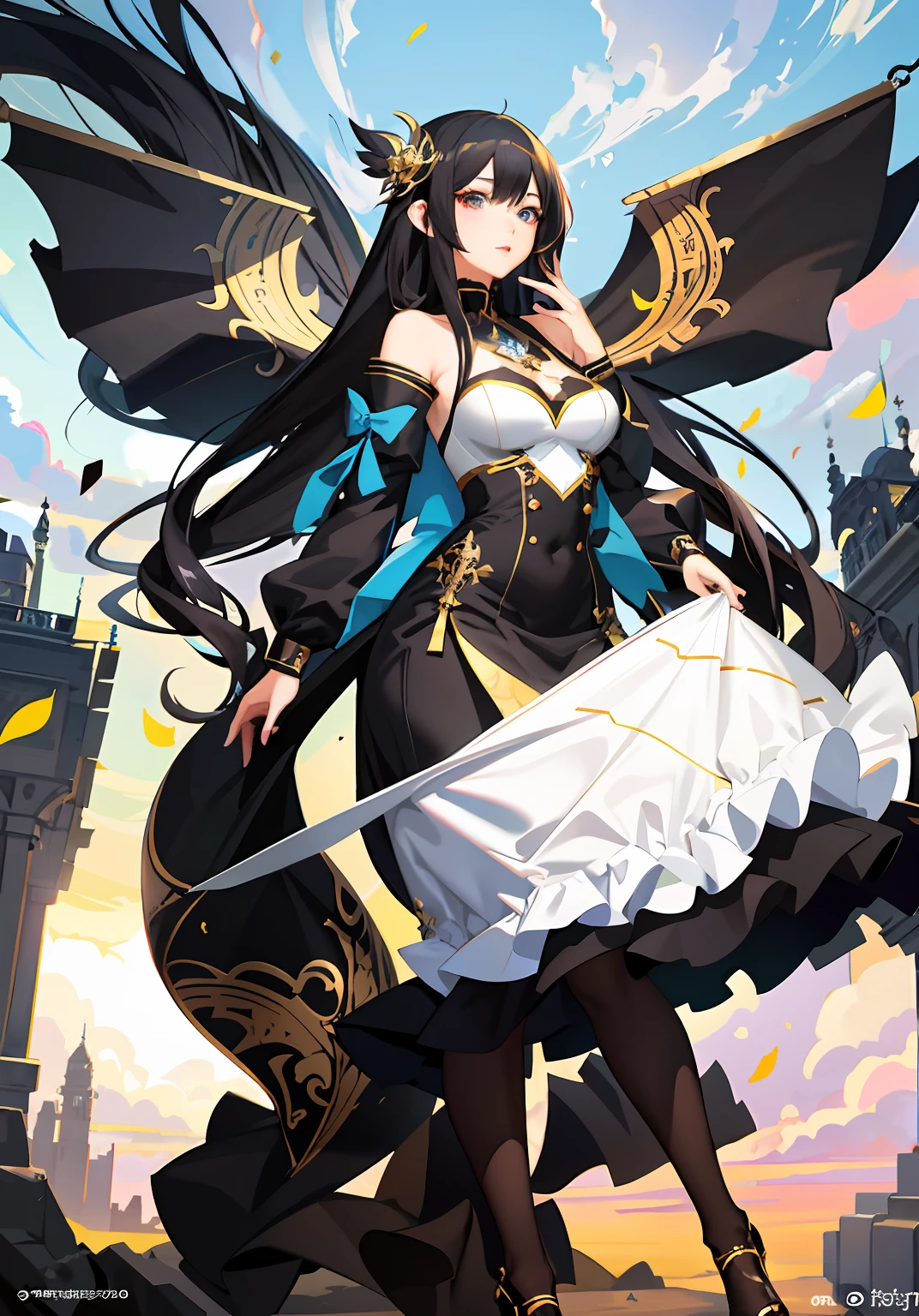 anime girl with long hair and black dress posing for picture, very detailed Artgerm, beautiful alluring anime woman, Seductive Anime Girl, ArtGerm on ArtStation Pixiv, ArtGerm. Anime Illustration, Detailed Digital Anime Art, anime goddess, ArtGerm. high detailing, beautiful anime woman, guweiz on artstation pixiv