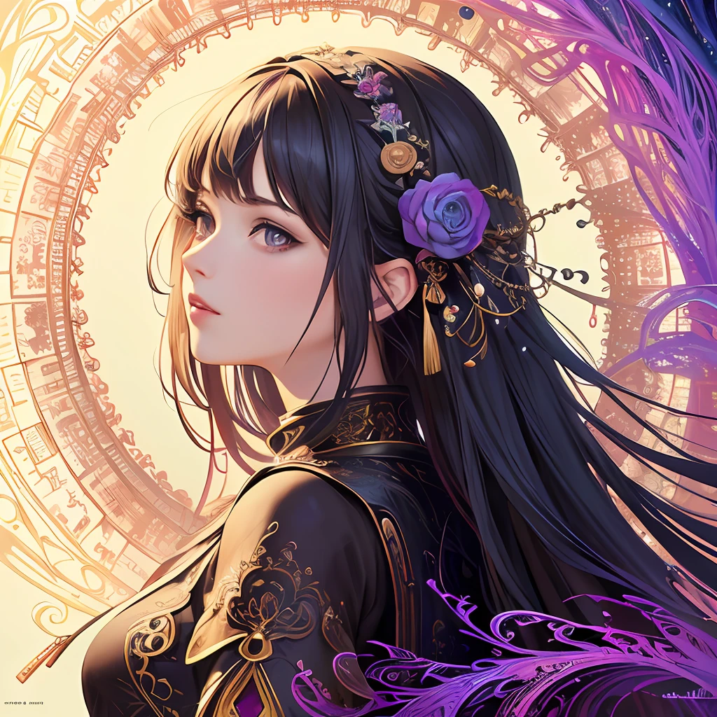 (masterpiece, top quality, best quality, official art, beautiful and aesthetic:1.2), (1girl), extreme detailed,(fractal art:1.3),colorful,highest detailed