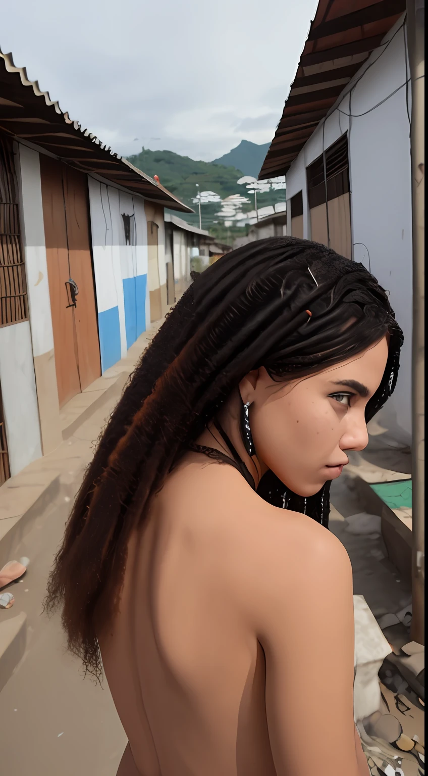 Rapaz cabelo back de favela